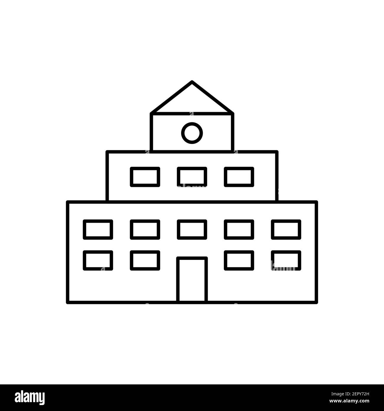 Building line icon. House linear symbol. Home outline sign. Vector isolated on white Stock Vector