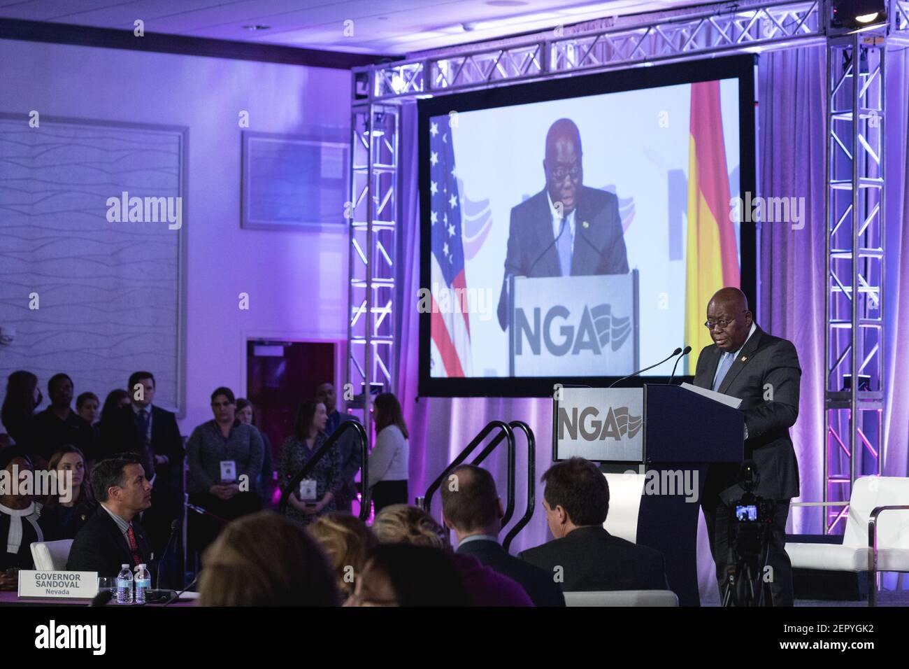 Nana AkufoAddo, President of Ghana, delivers the Keynote Address, at