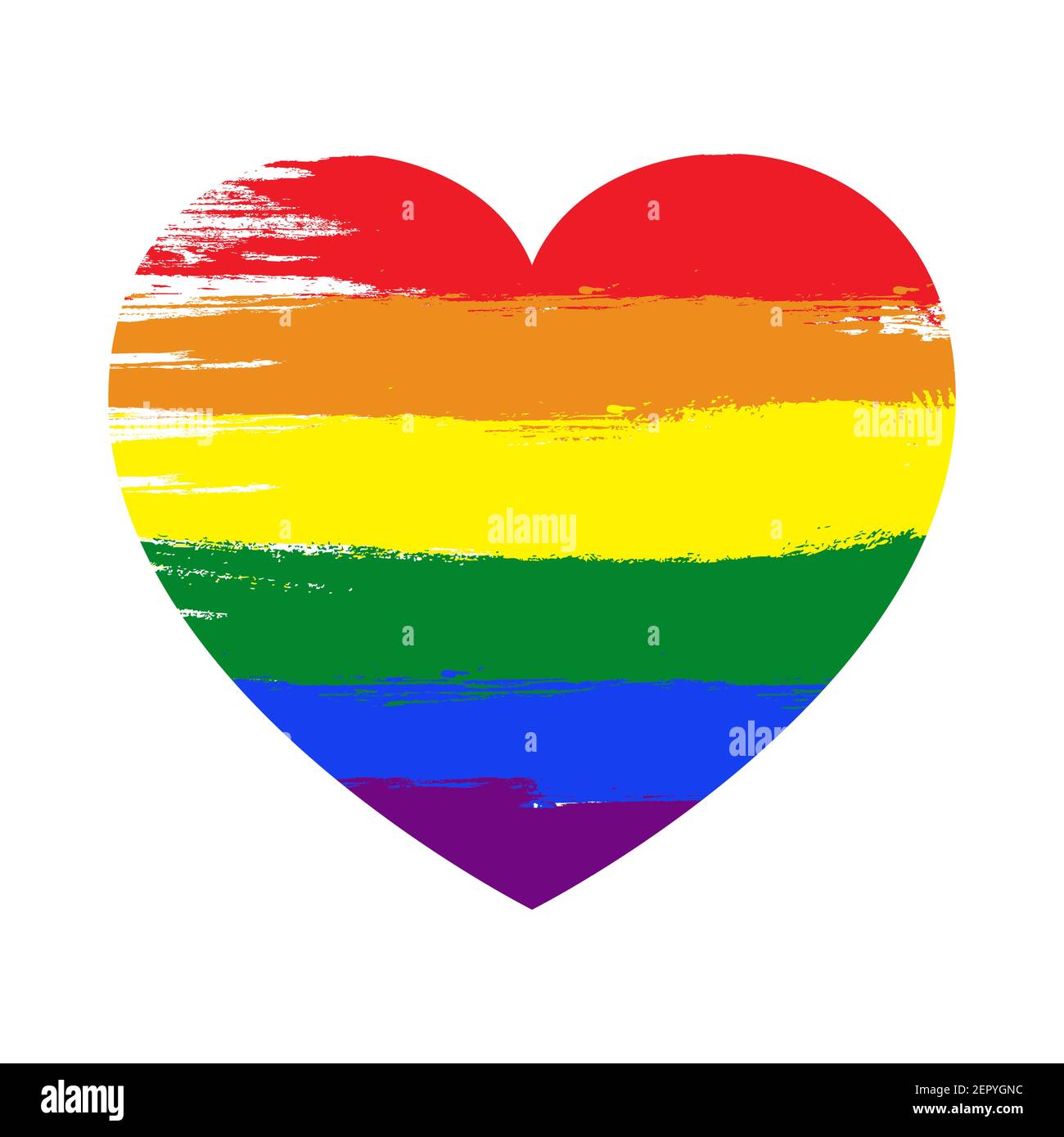 Pride heart. Lgbt symbol in rainbow colors. Vector illustration isolated on white background. Gay and lesbian sign. Stock Vector