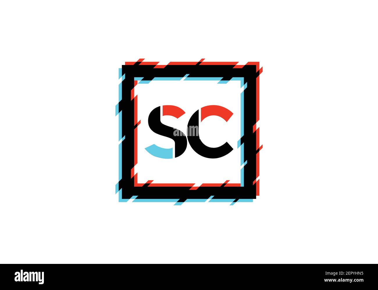 Initial Monogram Letter S C Logo Design Vector Template. S C Letter ...