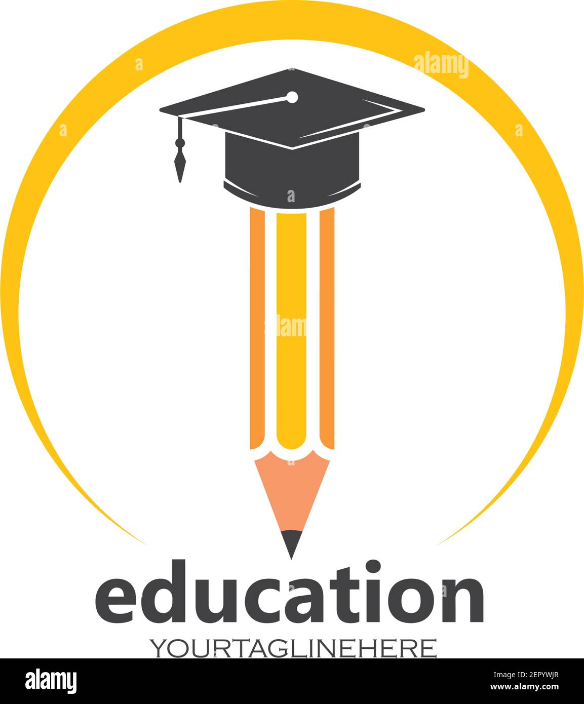 pencil vector illustration icon and logo of education design Stock ...