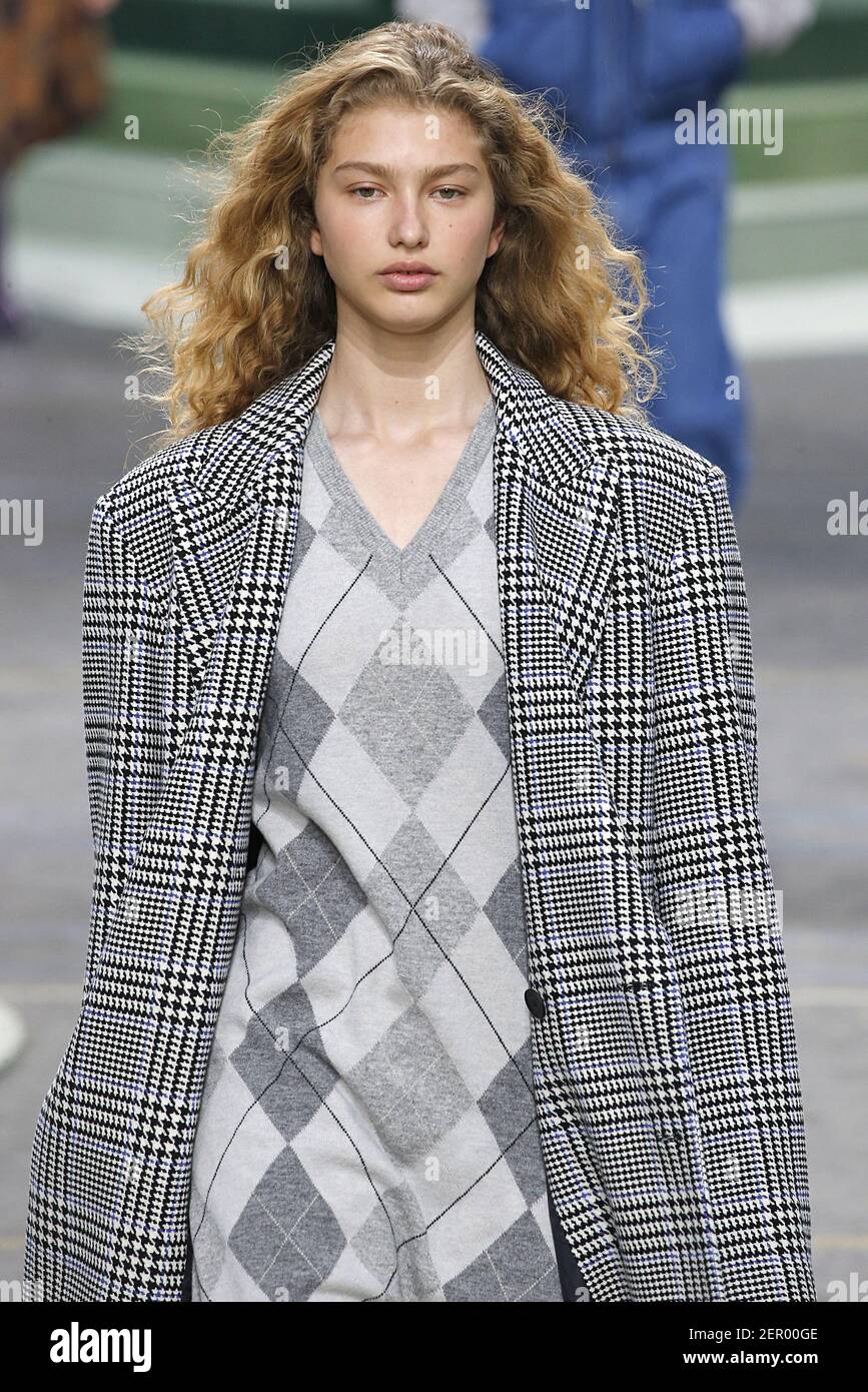 Model Dorit Revelis walks on the runway during the Lacoste Fashion Show ...