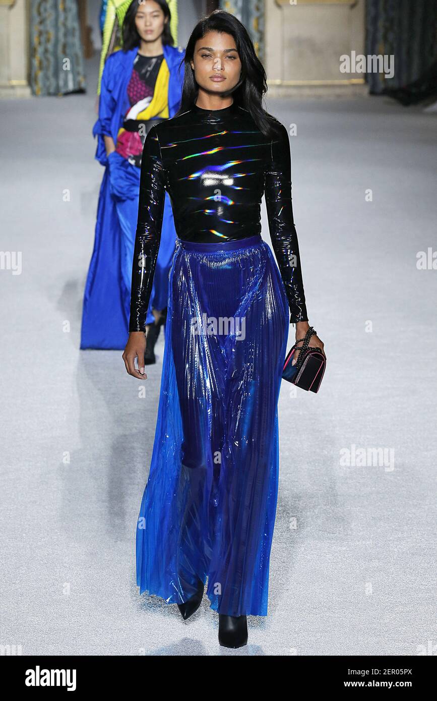 Model Daniela Braga walks on the runway during the Balmain Fashion Show ...