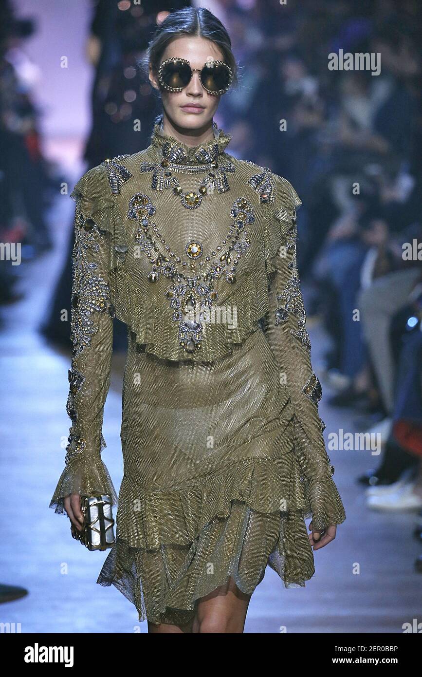 Model Noel Berry walks on the runway during the Elie Saab Fashion Show ...