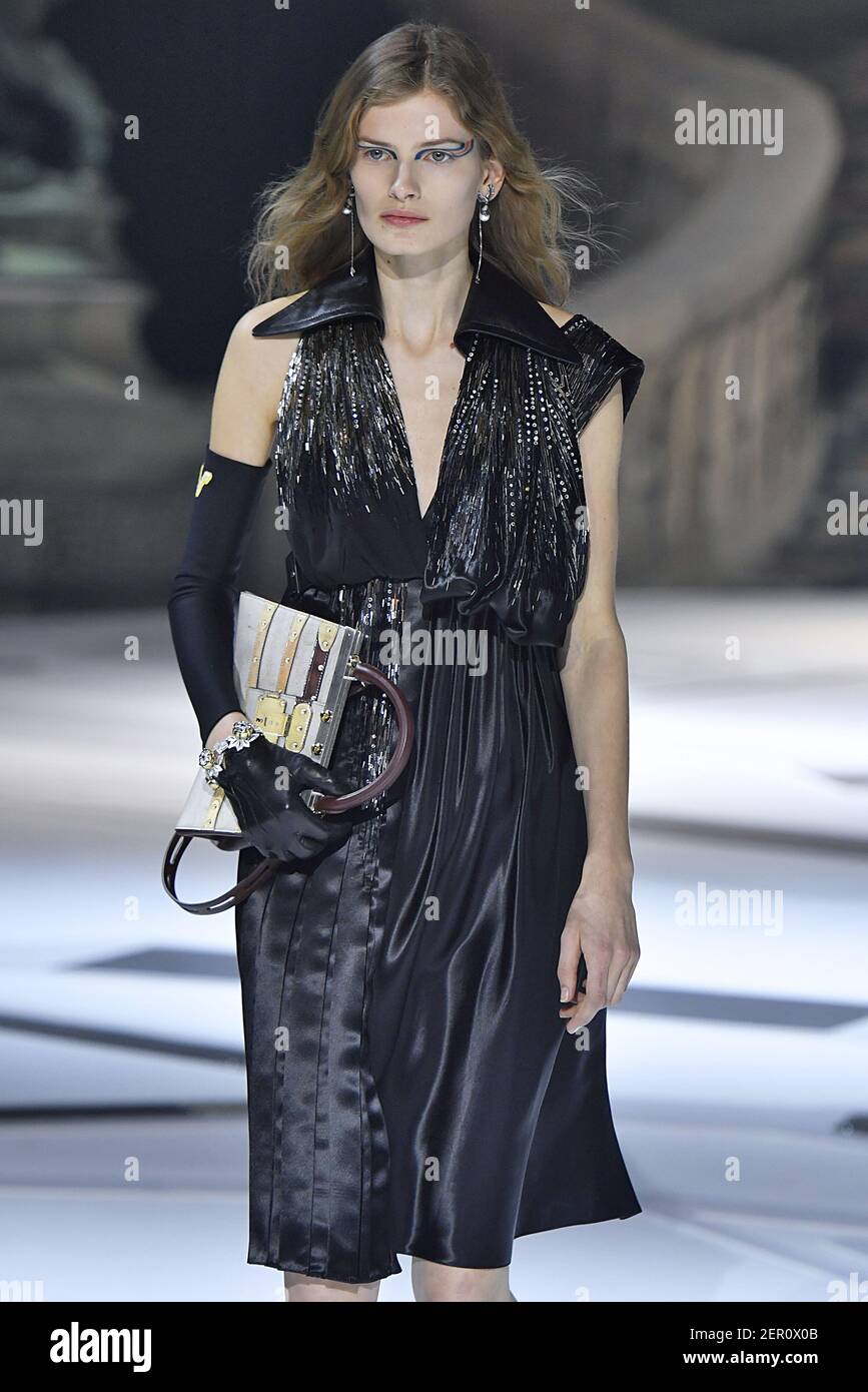 Model Signe Veiteberg walks on the runway during the Louis Vuitton Fashion  Show during Paris Fashion Week Womenswear Fall Winter 2018-2019 held in  Paris, France on March 6, 2018. (Photo by Jonas