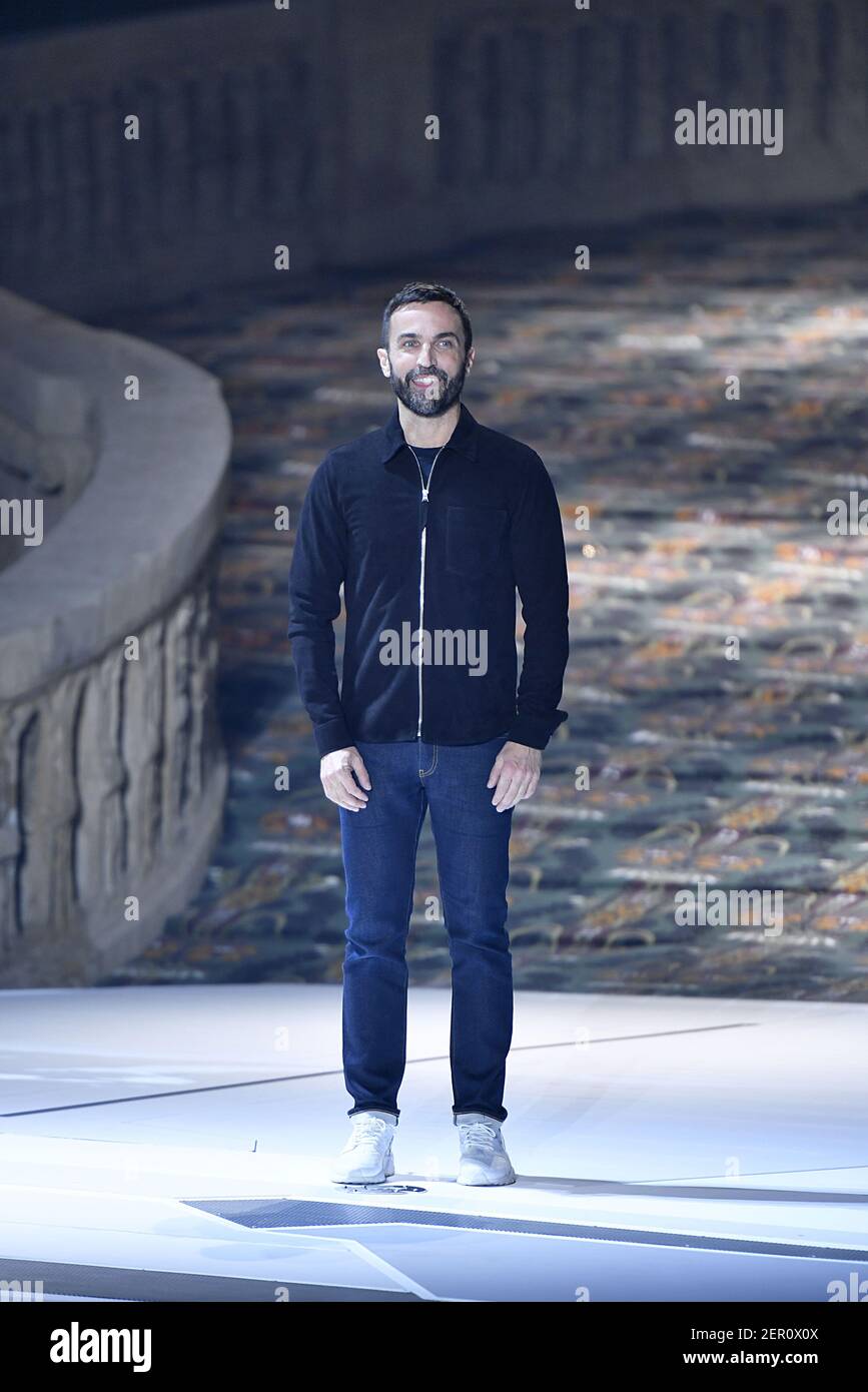 Designer Nicolas Ghesquiere walks the runway during the Louis