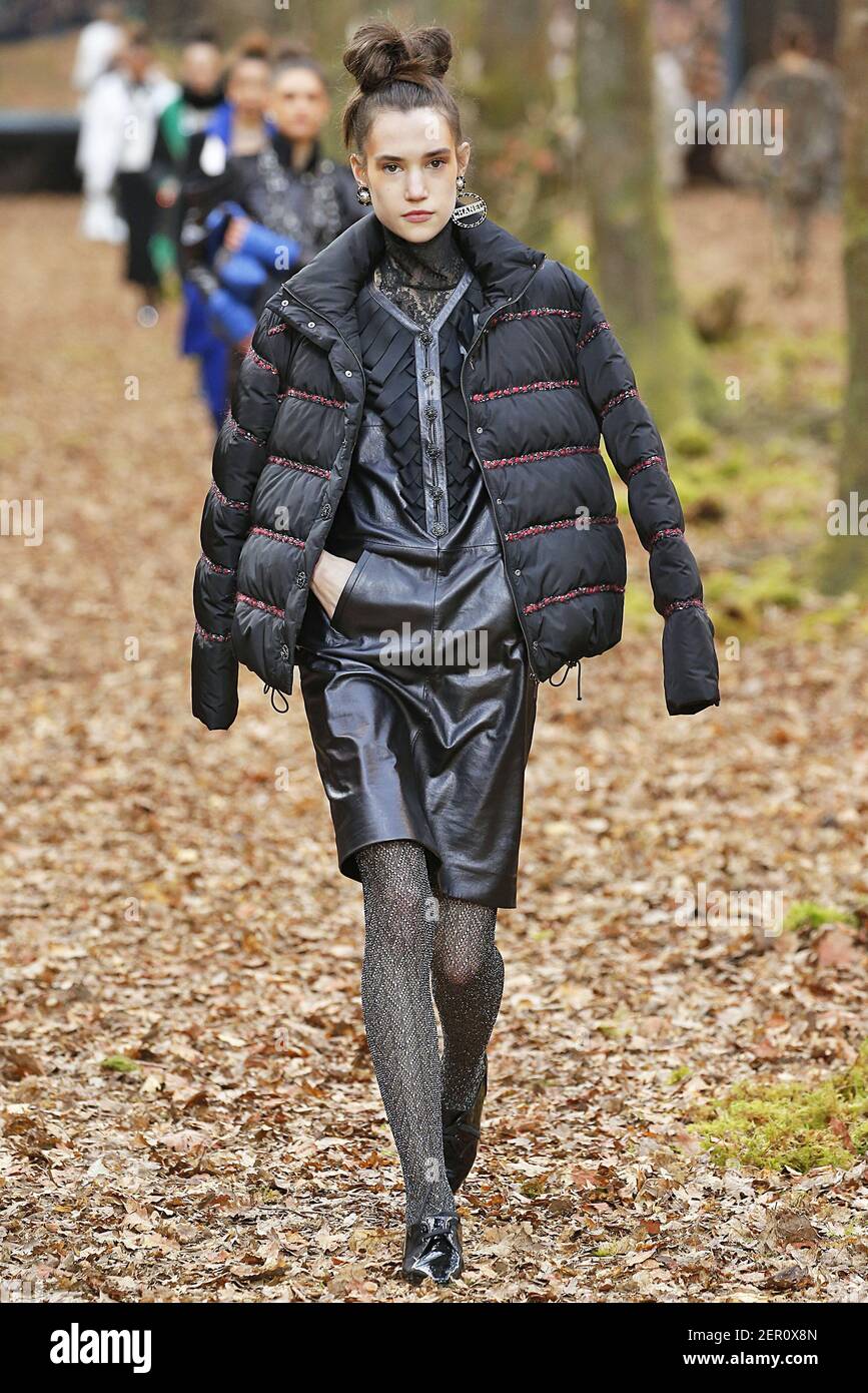 Model Johanna Defant walks on the runway during the Chanel Fashion