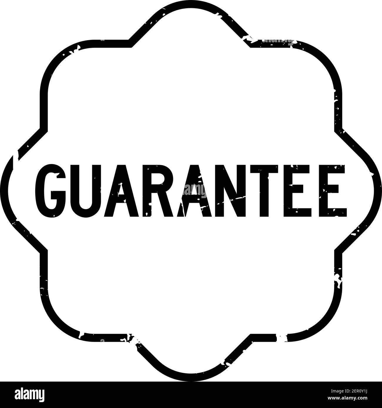Grunge black guarantee word rubber seal stamp on white background Stock Vector