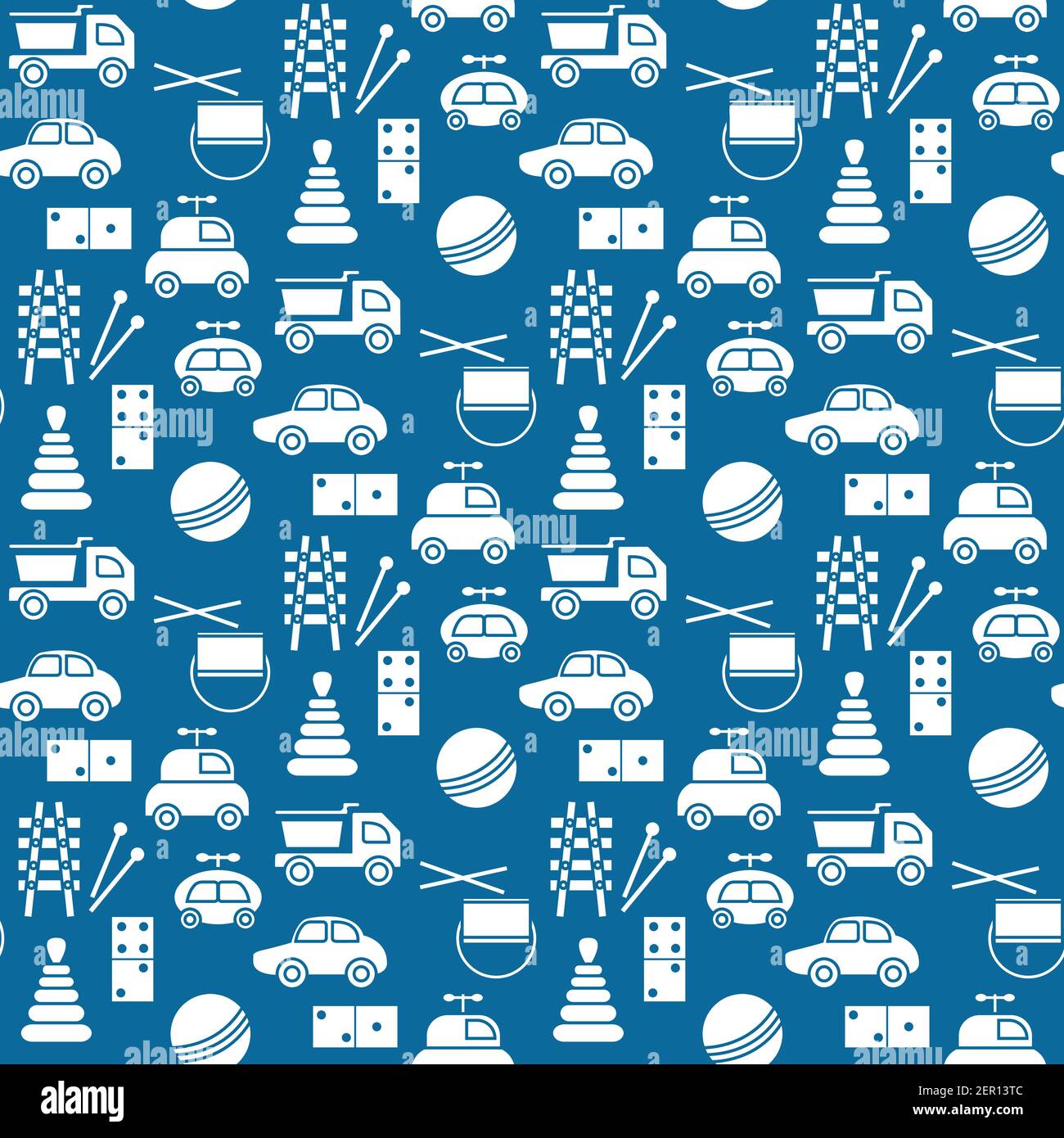 Vector Seamless Pattern Kid Toys Illustration Happy Childhood Gaming Items Cars Pyramid Domino Xylophone Drum Ball Primary School Elementary Grade Stock Vector Image Art Alamy