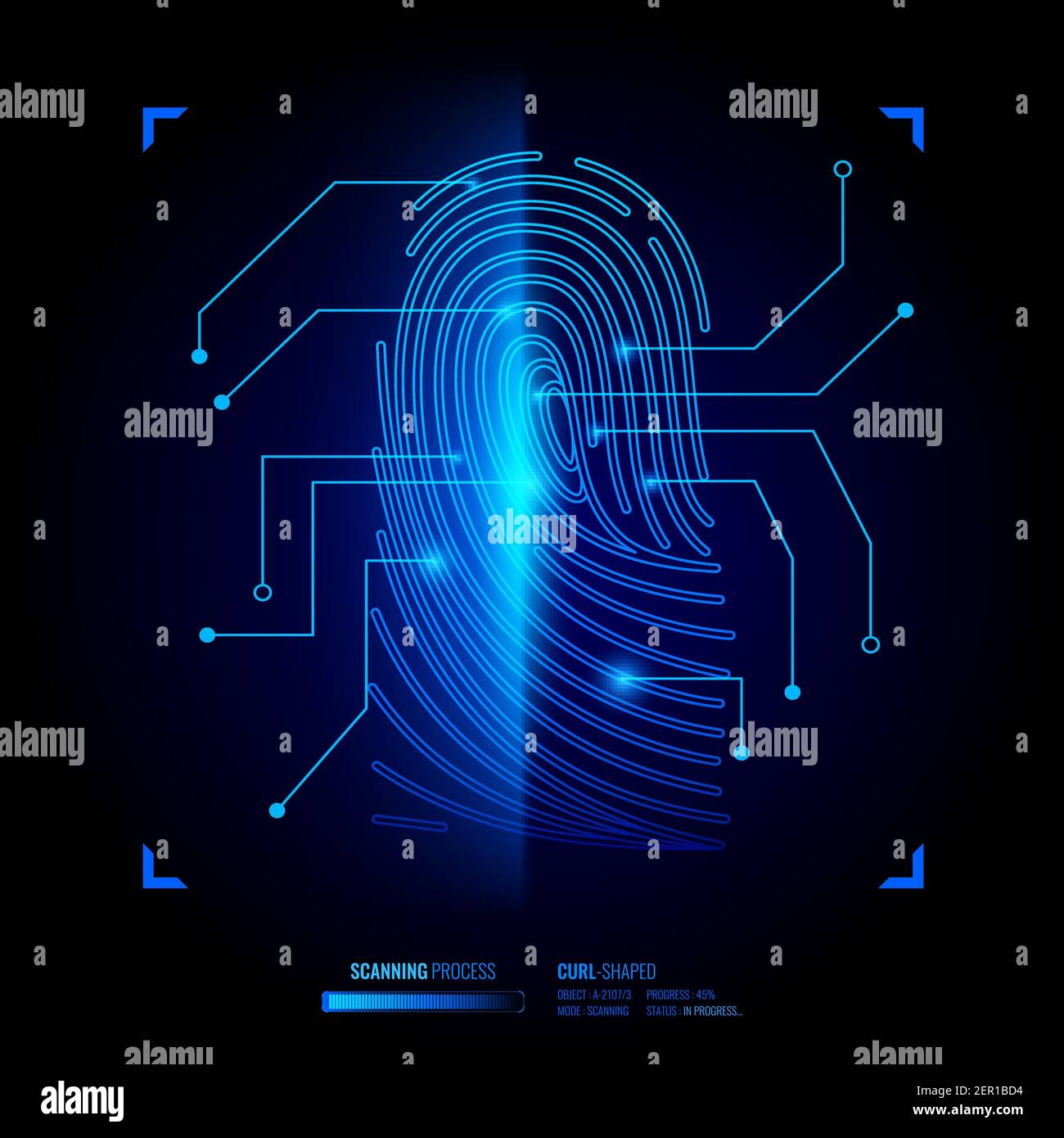 Finger print verification, scanning process of biometric key