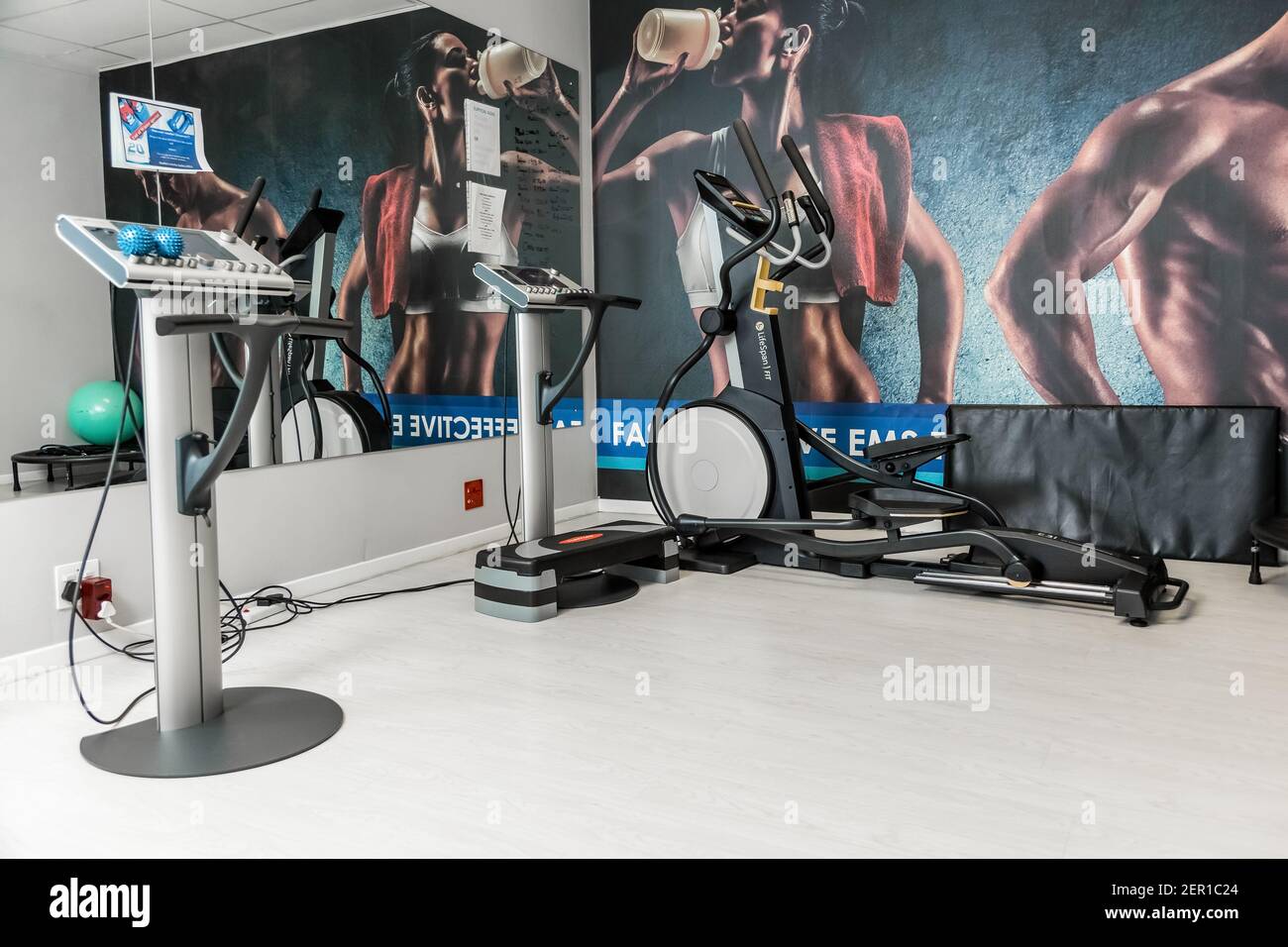 Johannesburg, South Africa July 27, 2017 Various gym equipment used