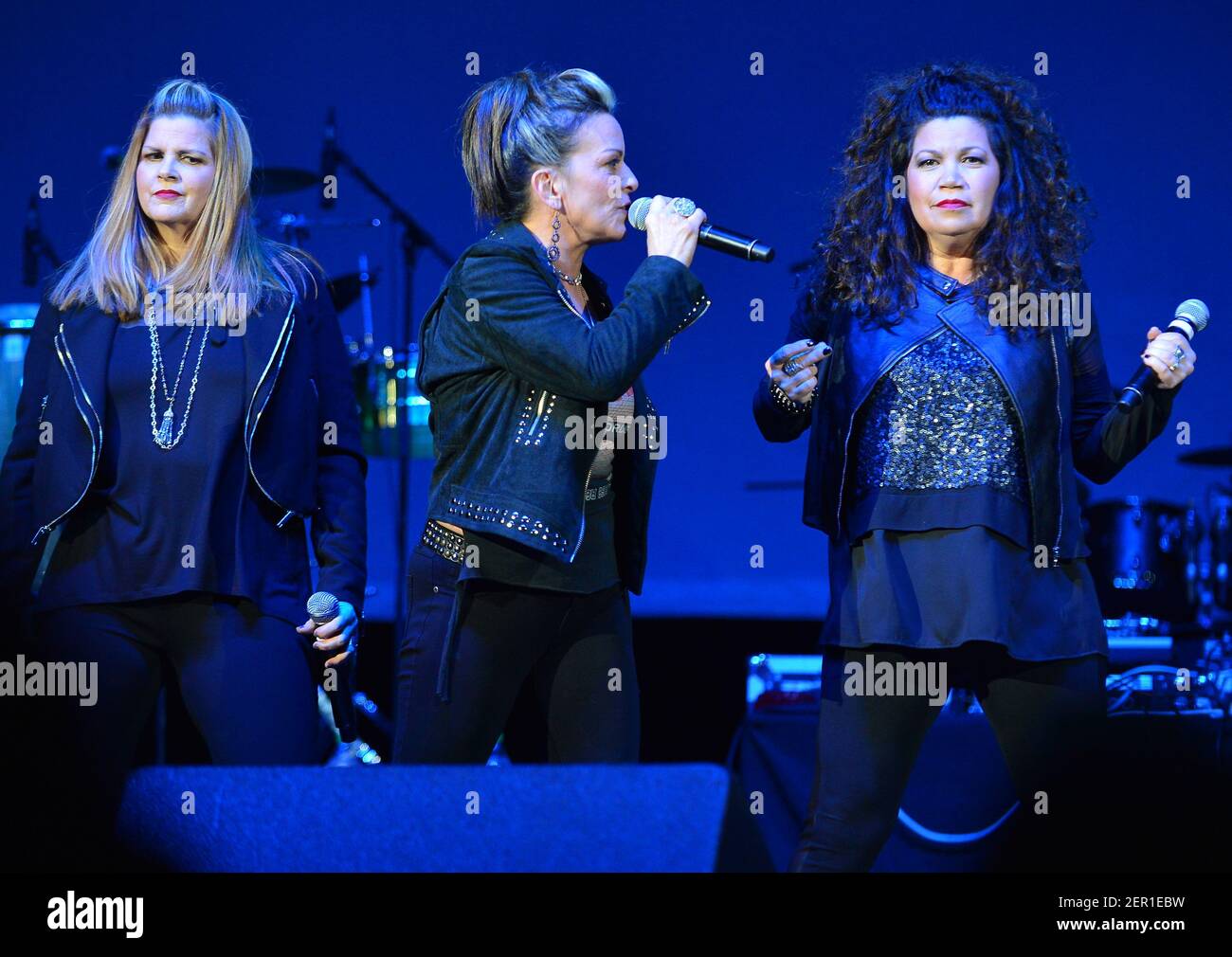 CORAL GABLES, FL - MARCH 10: Ann Curless, Gioia Bruno, Jeanette Jurado of  Expose perform during the Super Freestyle Explosion at Watsco Center on  March 10, 2018 in Coral Gables, Florida. (Photo