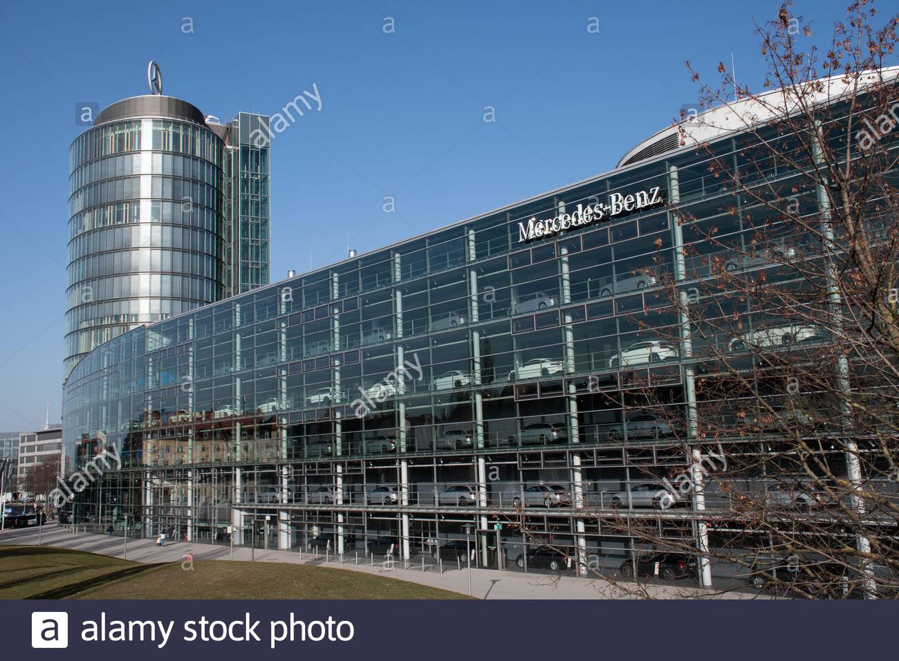 Mercedes Benz Building Munich Bavaria Germany High Resolution Stock ...
