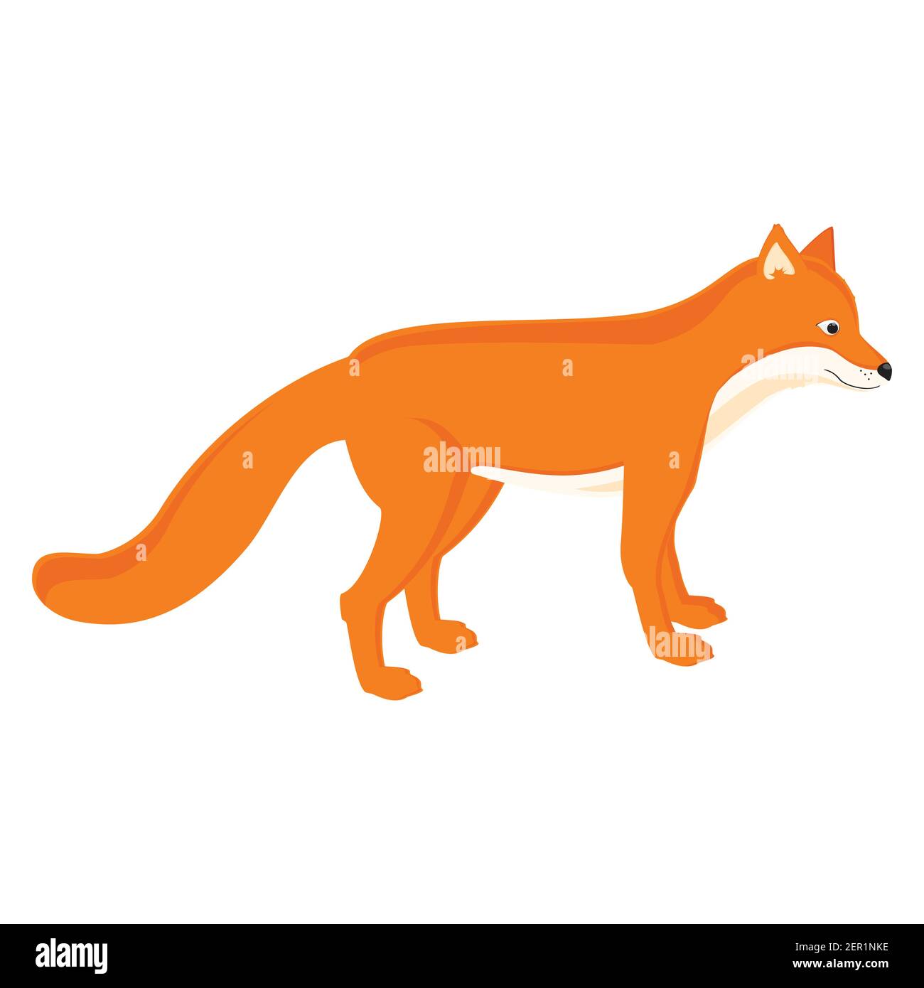 Vector illustration cute cartoon red fox isolated on white Stock Vector ...