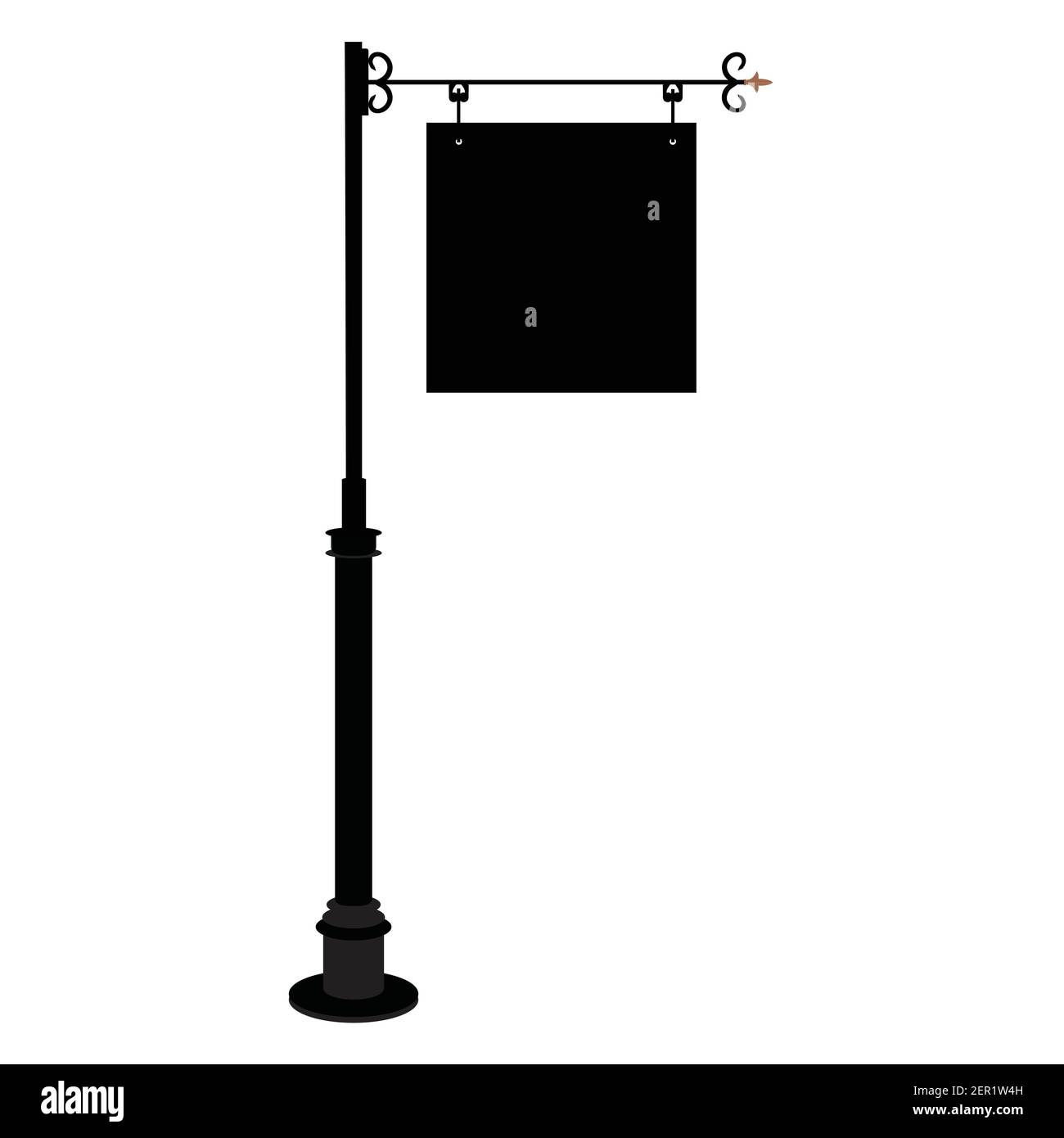 Vector illustration vintage, old shop sign. Signage shop sign route hanging information banner