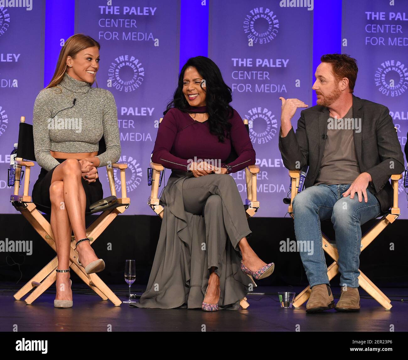 HOLLYWOOD, CA - MARCH 17: Adrianne Palicki, Penny Johnson Jerald and Scott  Grimes at the PaleyFest 2018 - "The Orville" panel at the Dolby Theatre on  March 17, 2018 in Hollywood, California. (