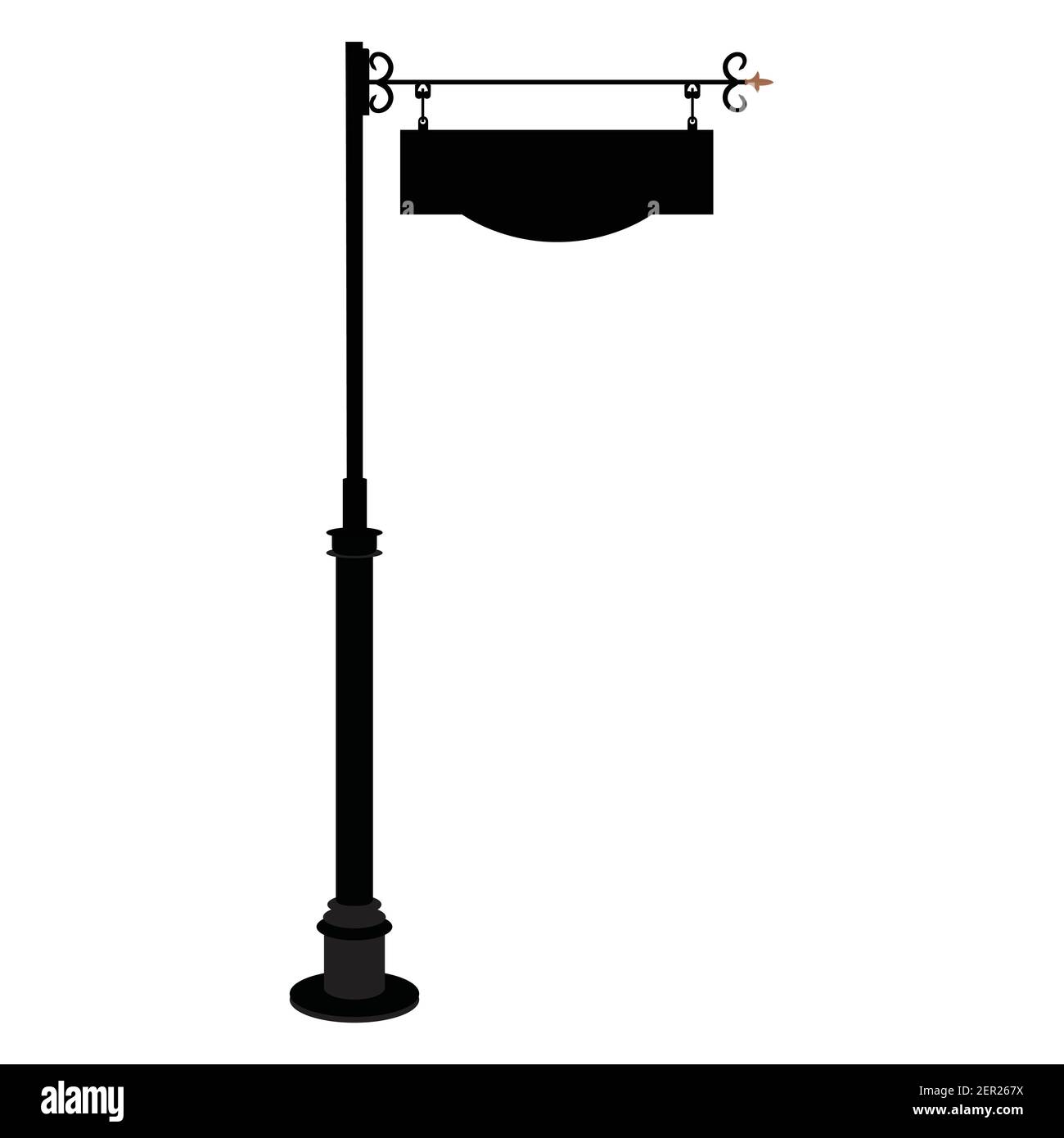 Vector illustration vintage, old shop sign. Signage route hanging