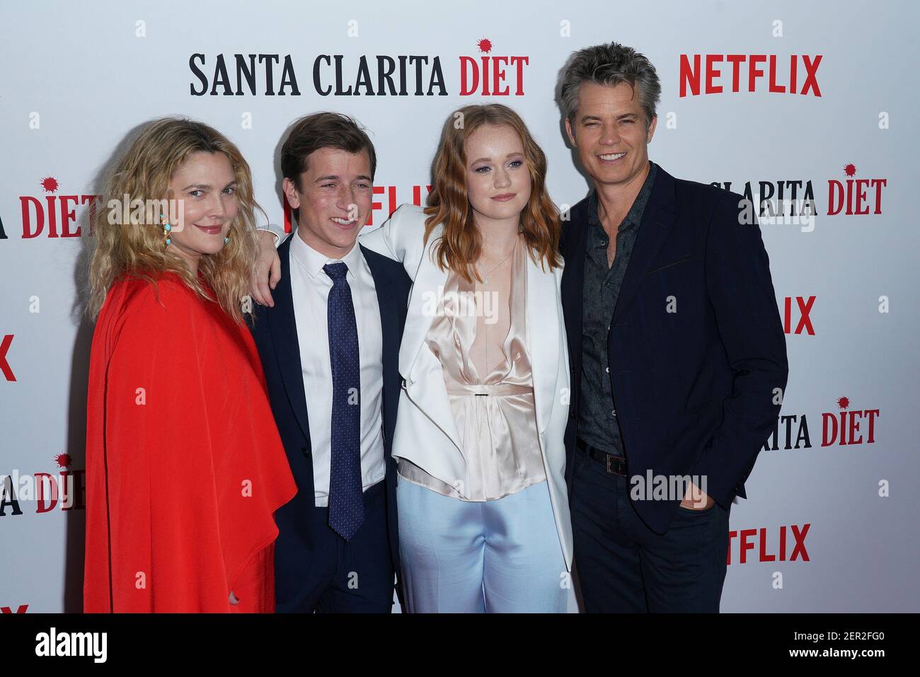 Timothy Olyphant, Skyler Gisondo, Drew Barrymore and Liv Hewson at ...