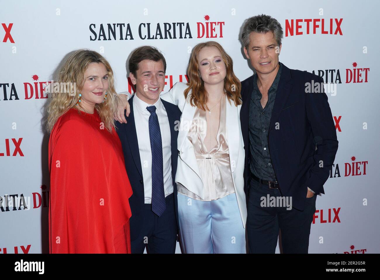 Timothy Olyphant, Skyler Gisondo, Drew Barrymore and Liv Hewson at ...