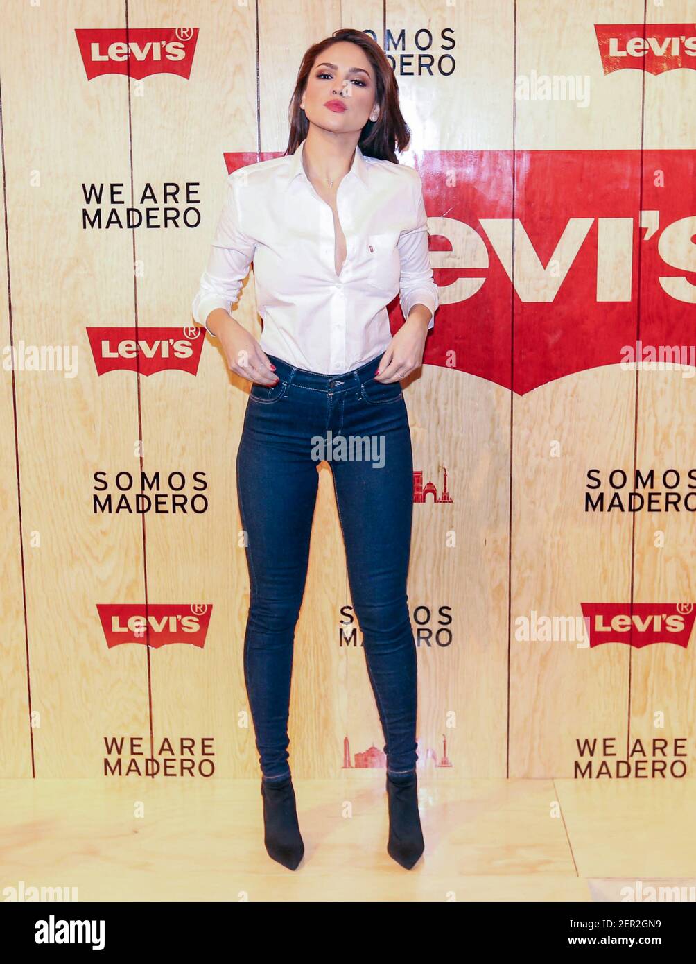 Eiza Gonzalez at Levis Store Opening on Madero Street in Mexico City,  Mexico on March 23, 2018. (Photo by Liliana Ampudia M/Sipa USA Stock Photo  - Alamy