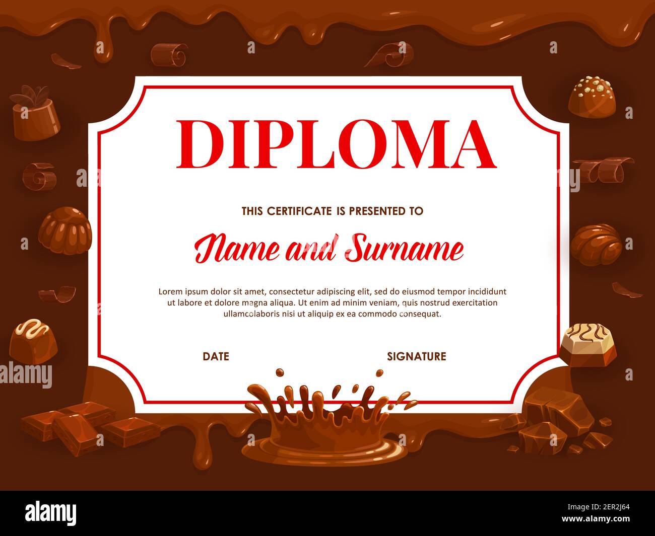 education-diploma-with-chocolate-vector-school-or-kindergarten-certificate-cartoon-candies-and-sweet-desserts-frame-template-with-choco-or-cocoa-top-stock-vector-image-art-alamy for Free Printable Candy Bar Award Certificates Education diploma with chocolate, vector school or kindergarten certificate. Cartoon candies and sweet desserts frame template with choco or cocoa top Stock Vector Image & Art - Alamy for Free Printable Candy Bar Award Certificates