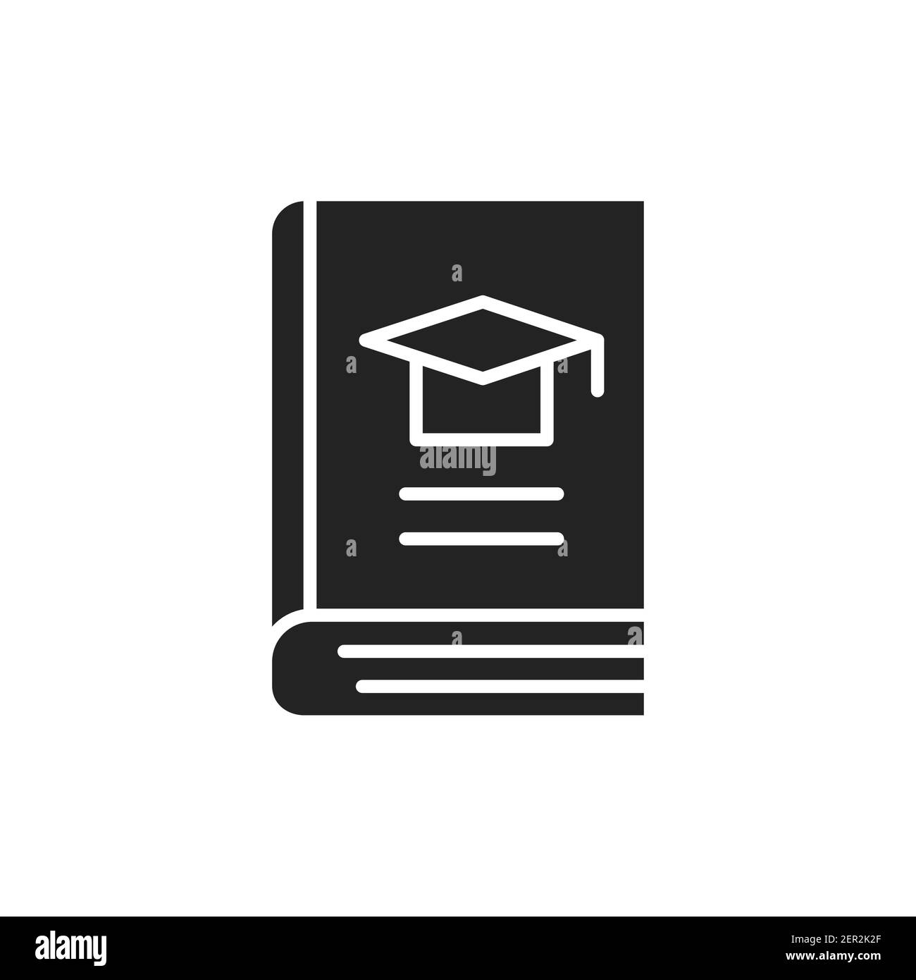 Learning book black glyph icon Vector illustration Stock Vector Image ...