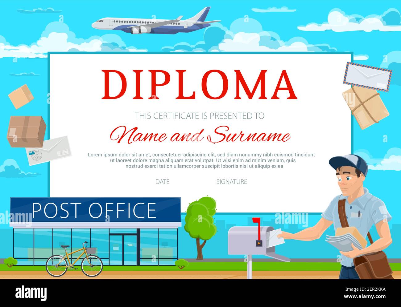 Child letter post Stock Vector Images - Alamy