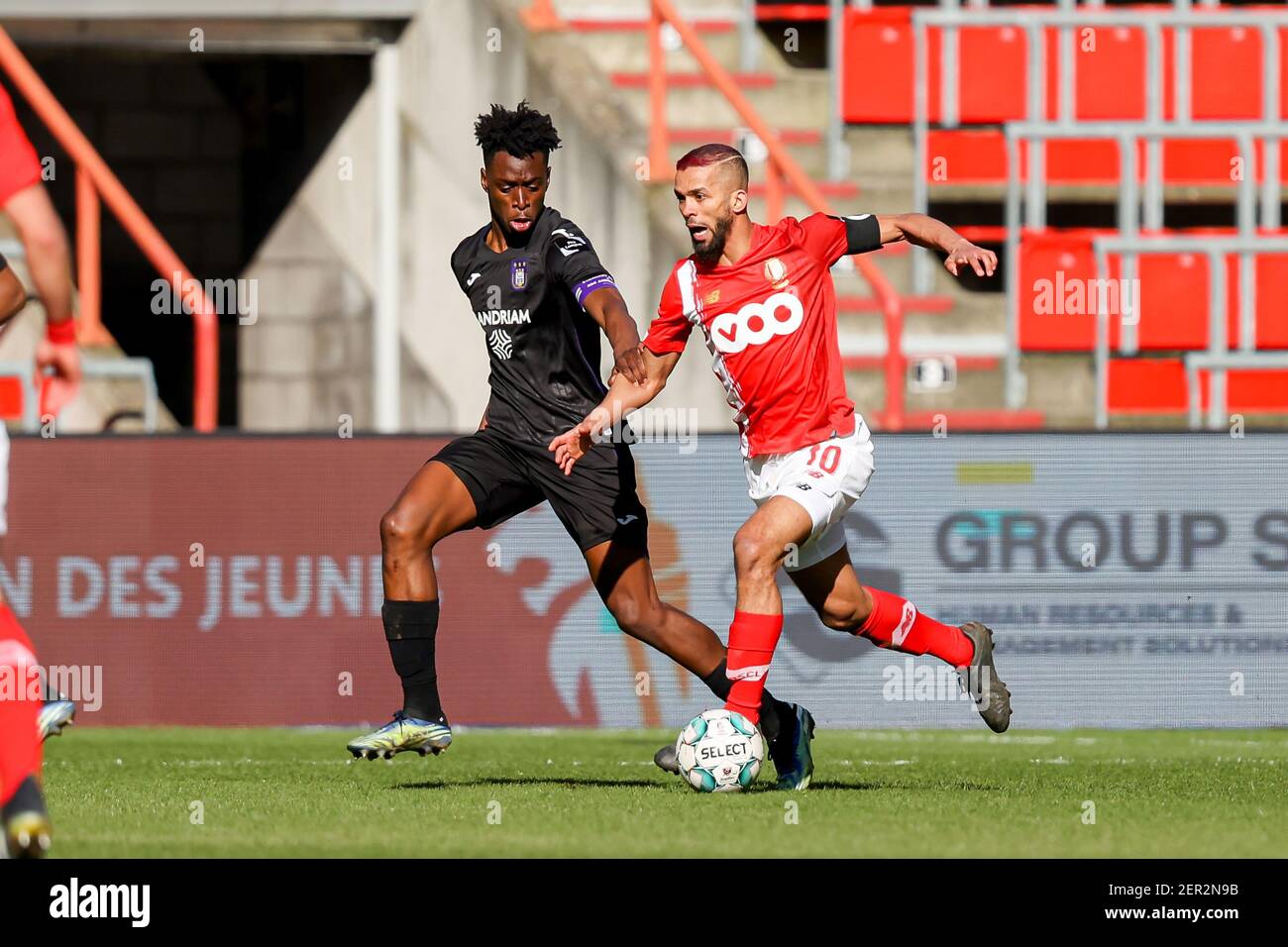 LIEGE, BELGIUM - FEBRUARY 28: Albert Sambi Lokonga of RSC