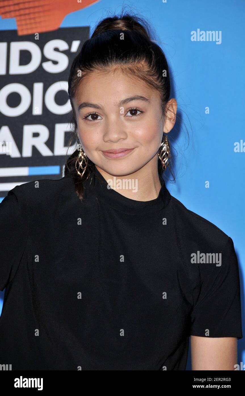 Siena Agudong walking on the red carpet during the 2018 Nickelodeon ...