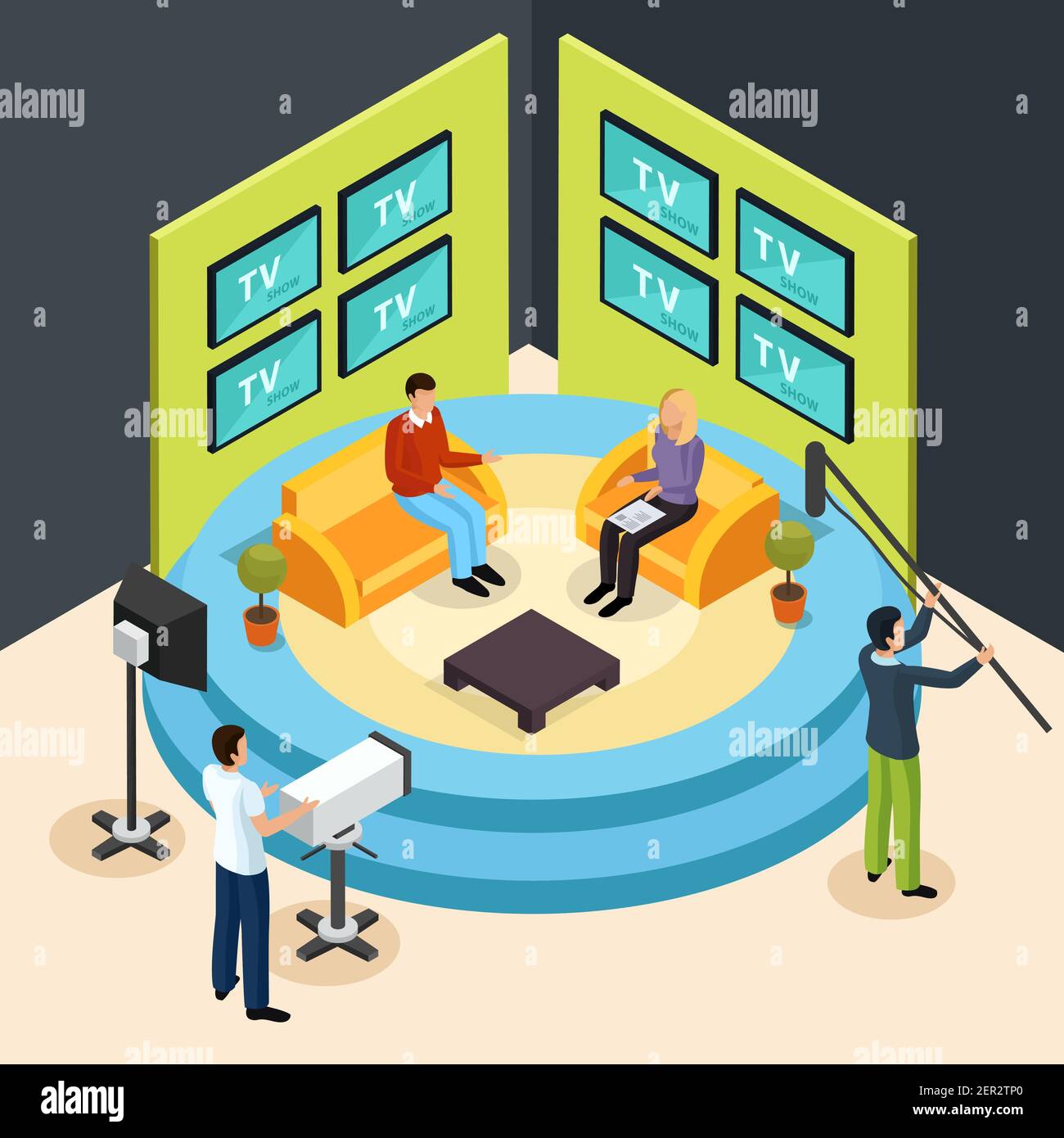 Tv quiz show set Stock Vector Images Alamy