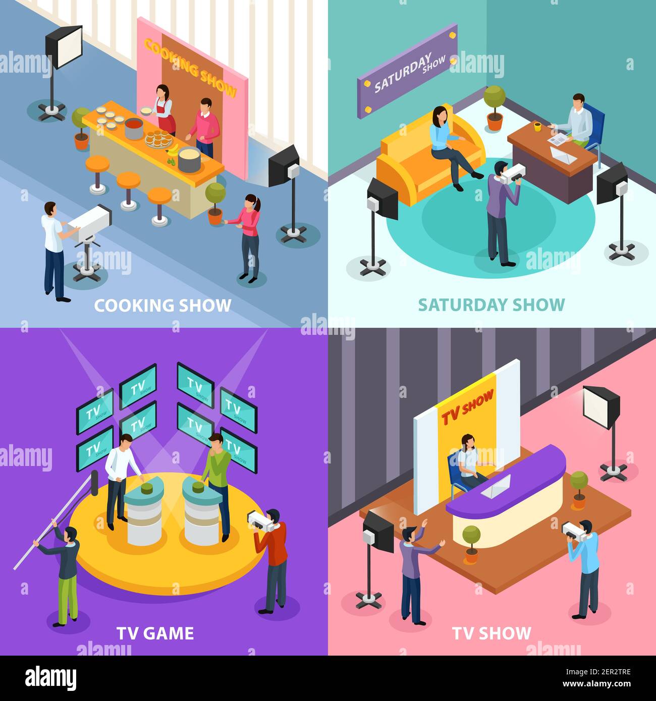 Tv quiz show set Stock Vector Images Alamy