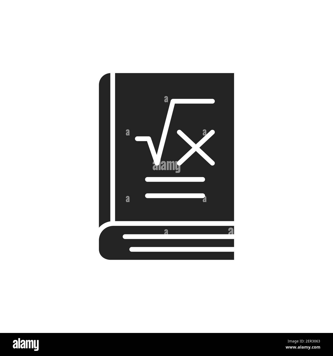 Maths book black glyph icon. Outline pictogram for web page, mobile app ...