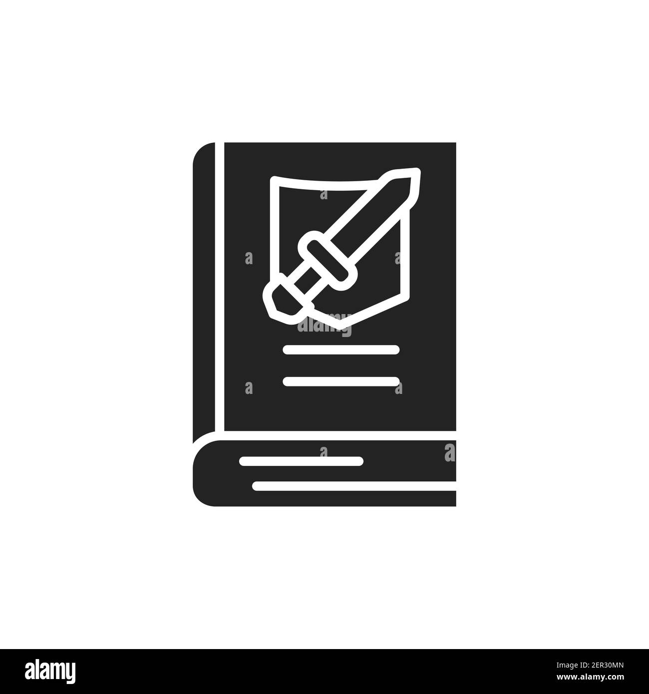 History book black glyph icon. Vector illustration Stock Vector Image ...