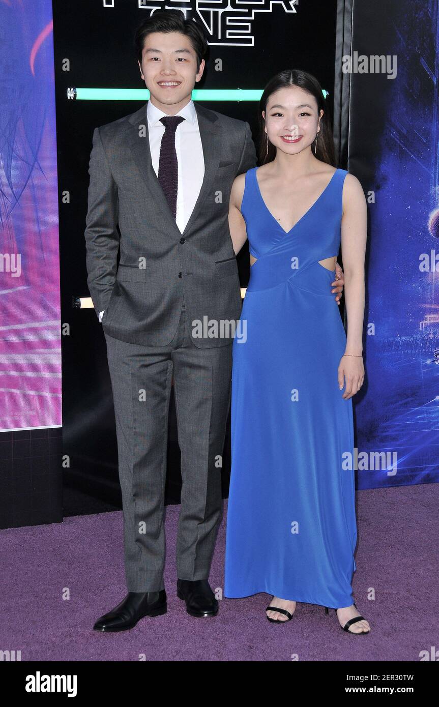 (L-R) Alex Shibutani and Maia Shibutani arrives at the "Ready Player