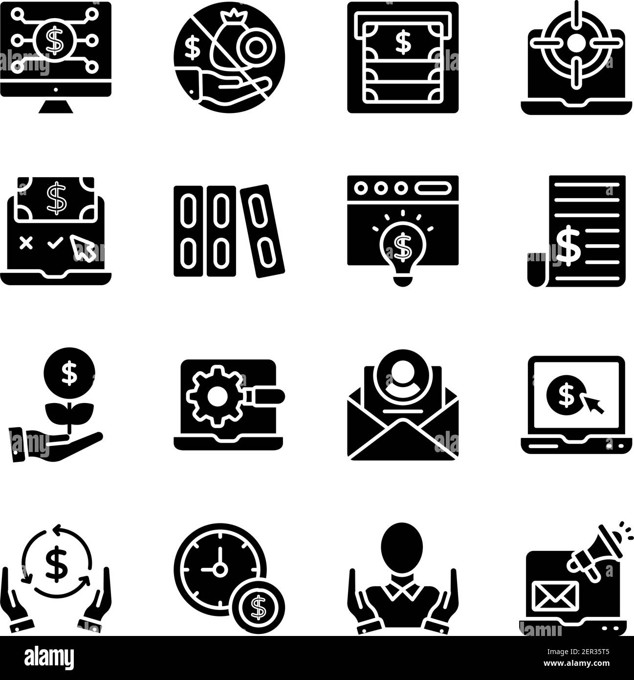 Pack of Fintech Solid Icons Stock Vector Image & Art - Alamy