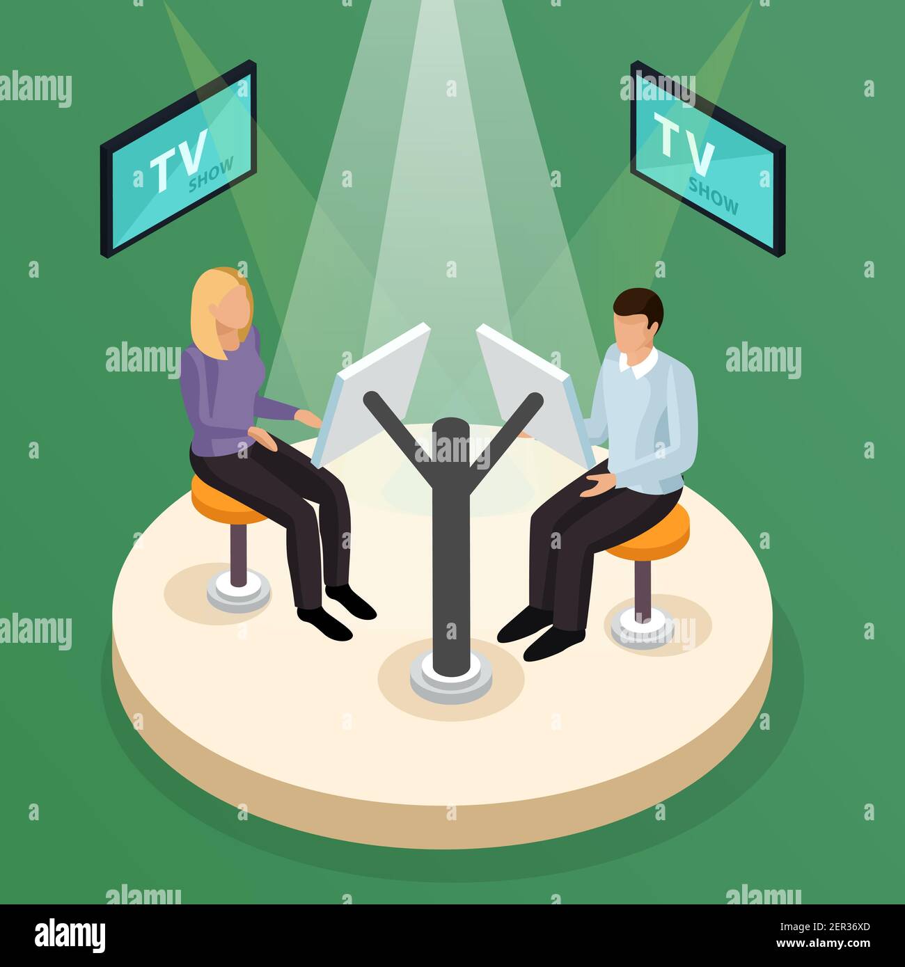 Tv quiz show set Stock Vector Images Alamy