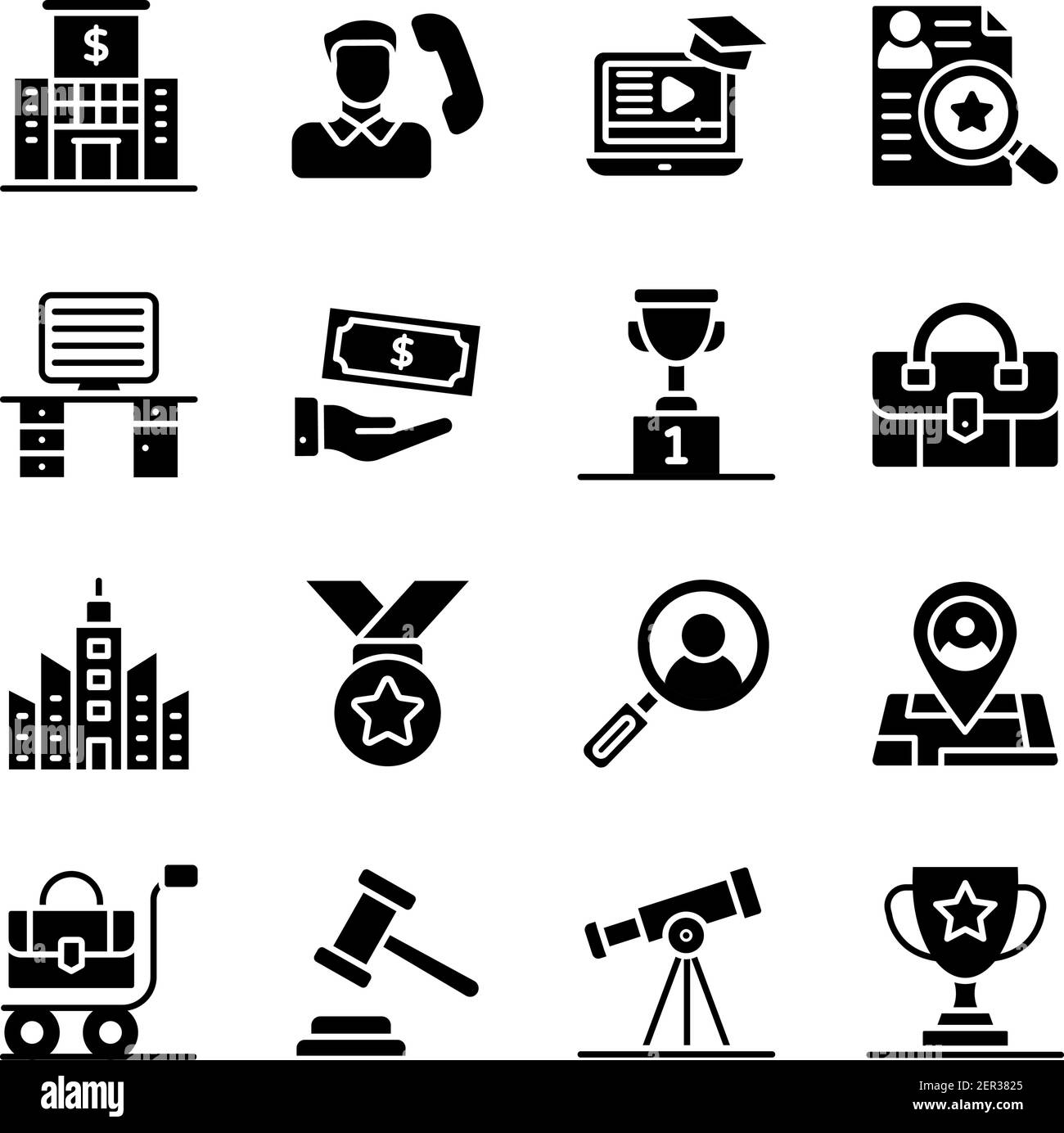 Finance and Ecommerce Solid Icons Stock Vector Image & Art - Alamy