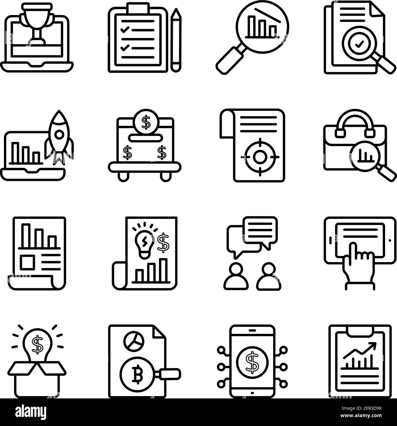 Business and Infographic Linear Icons Pack Stock Vector Image & Art - Alamy