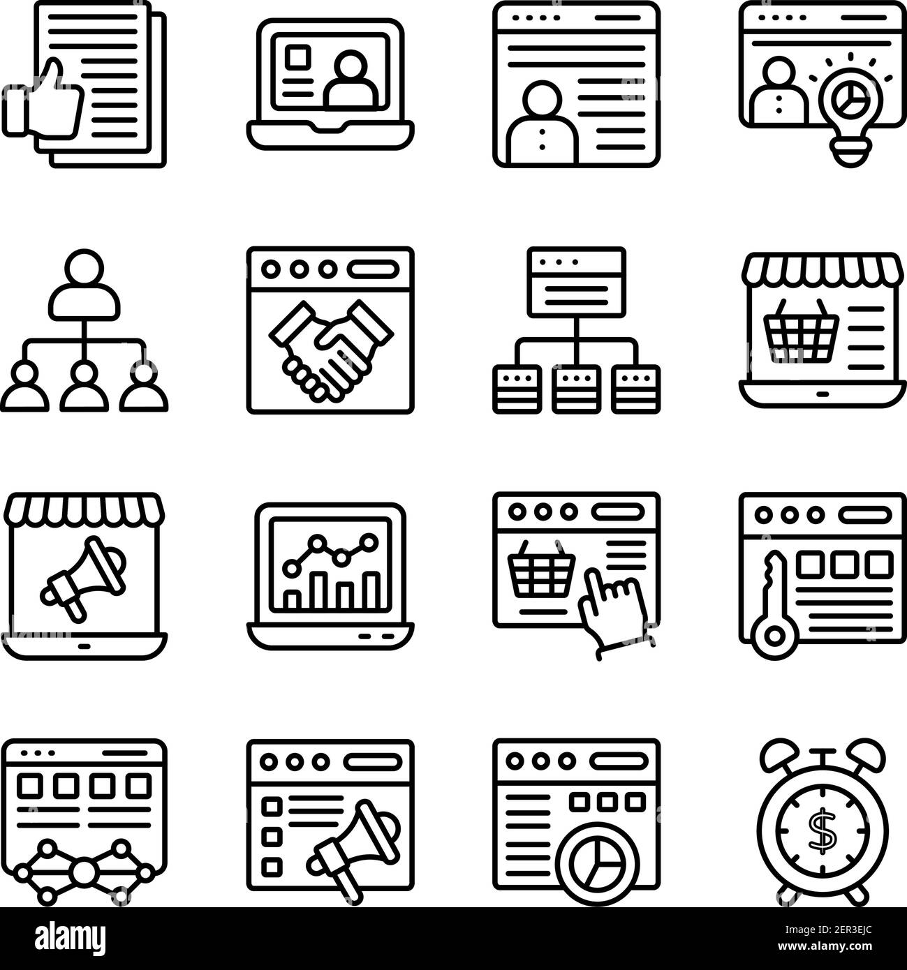 Pack of Business Linear Icons Stock Vector Image & Art - Alamy