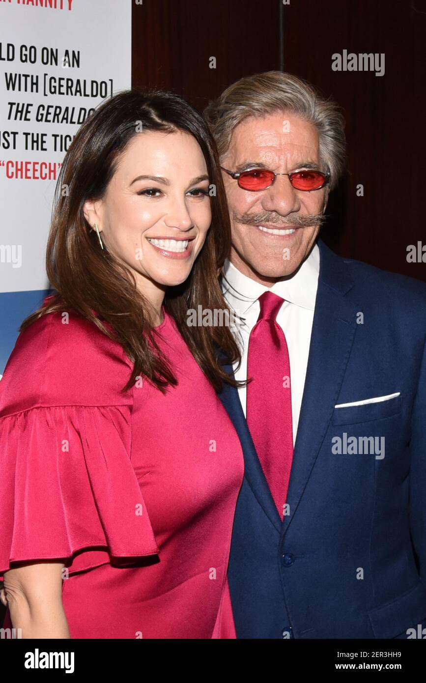 Erica Levy (wife) and Geraldo Rivera attend Geraldo Rivera book party celebrating his THE GERALDO SHOW on 02, 2018 at Del Friscos of New York in New York, USA. (