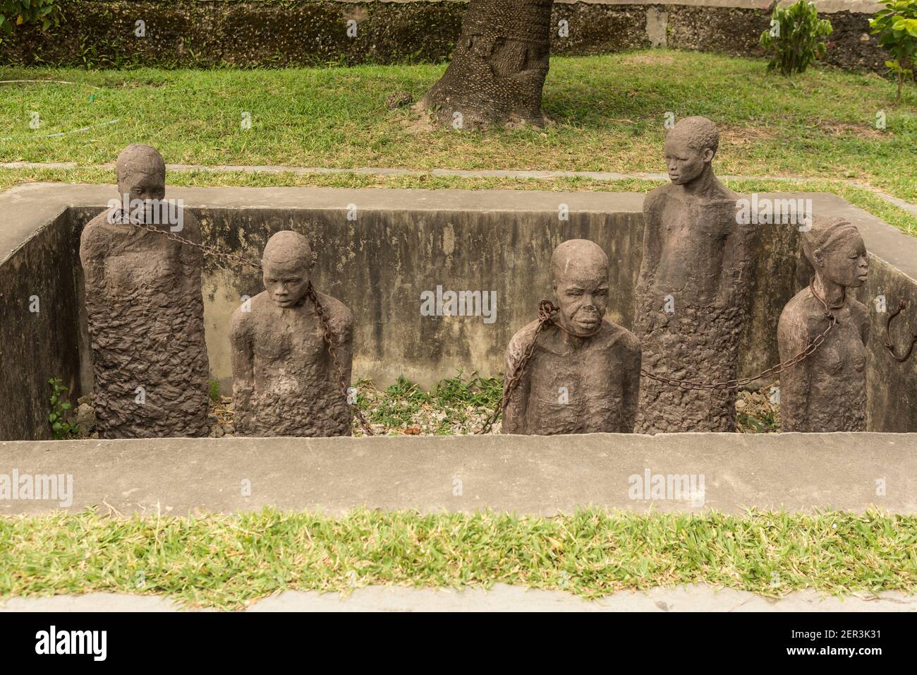 Slave Market Memorial in Stone Town on Zanzibar Island Tanzania Stock