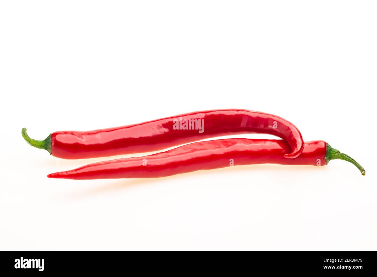 red hot chili pepper isolated on a white background Stock Photo - Alamy