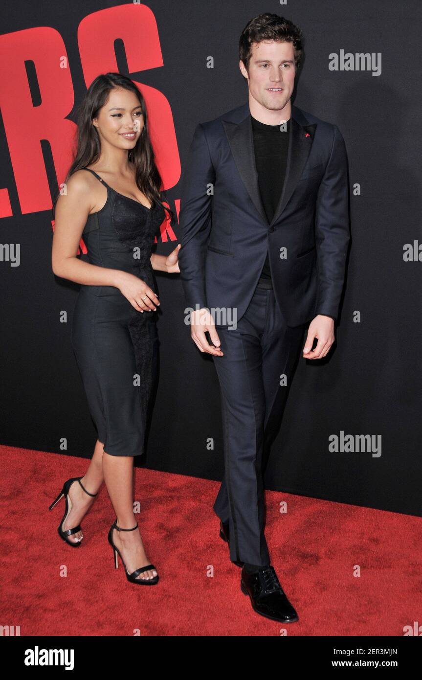 (L-R) Fiona Barron and Jake Picking at the "Blockers" Los Angeles