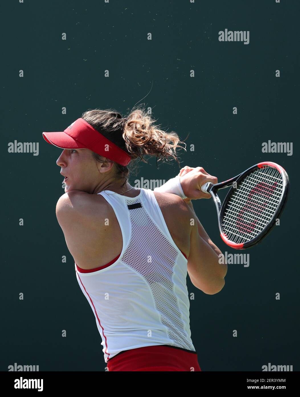 Belarus' Vera Lapko in action against Croatia's Donna Vekic during day four  of the Nature Valley Open at Nottingham Tennis Centre Stock Photo - Alamy