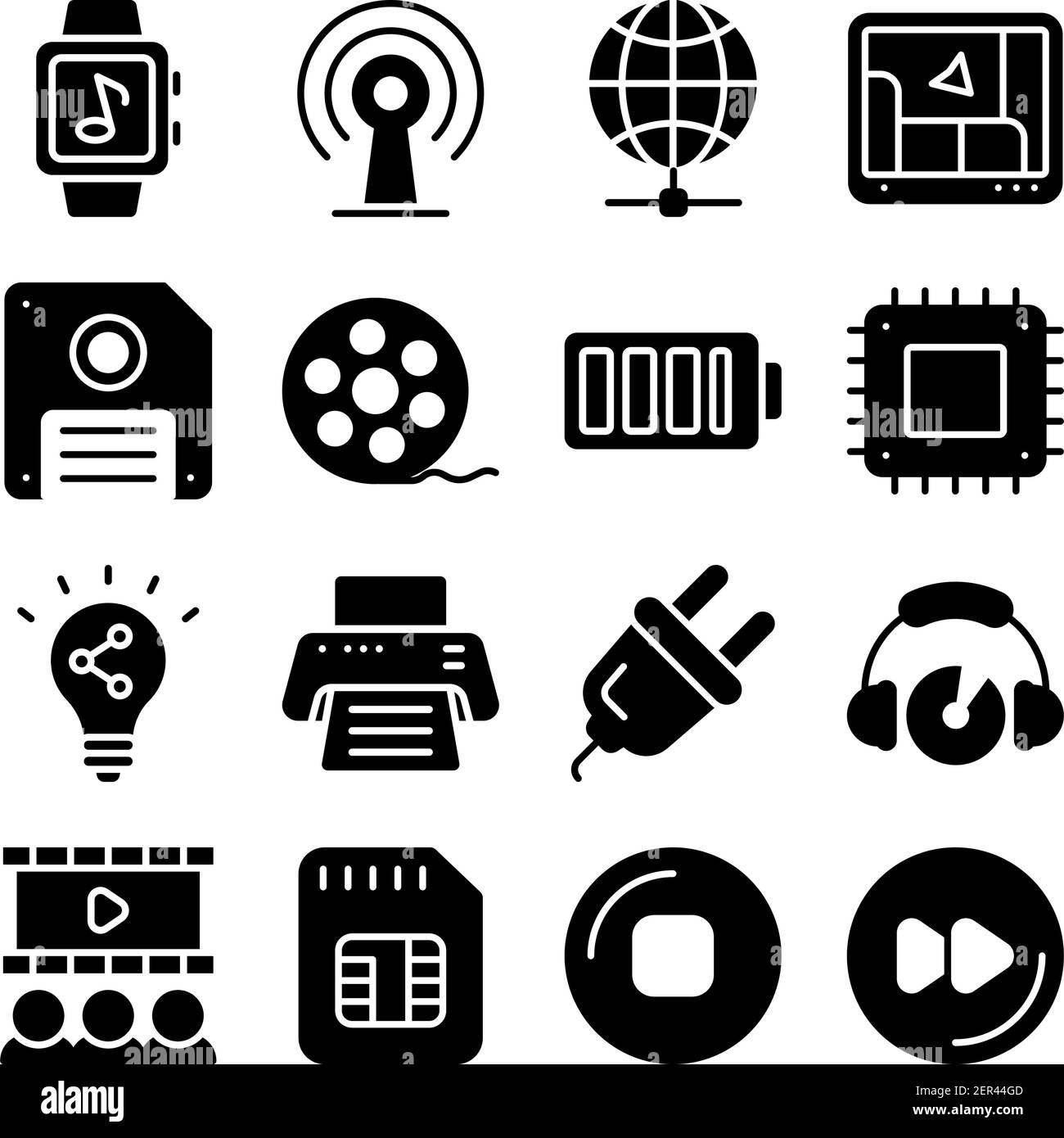 Pack of Devices and Technology Solid Icons Stock Vector Image & Art - Alamy