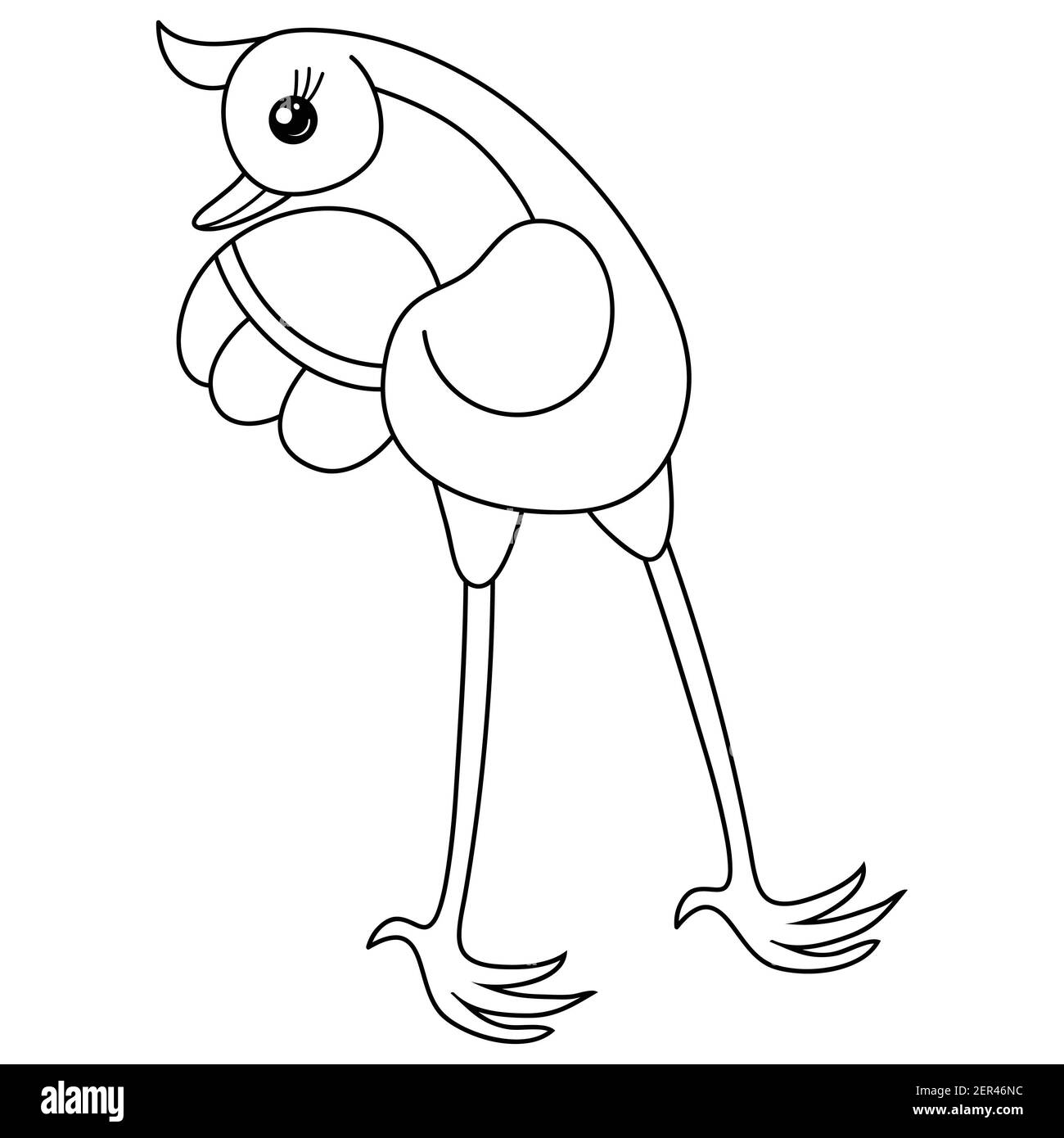 A cute cartoon bird image for relaxing  art style illustration  for print Stock Photo - Alamy
