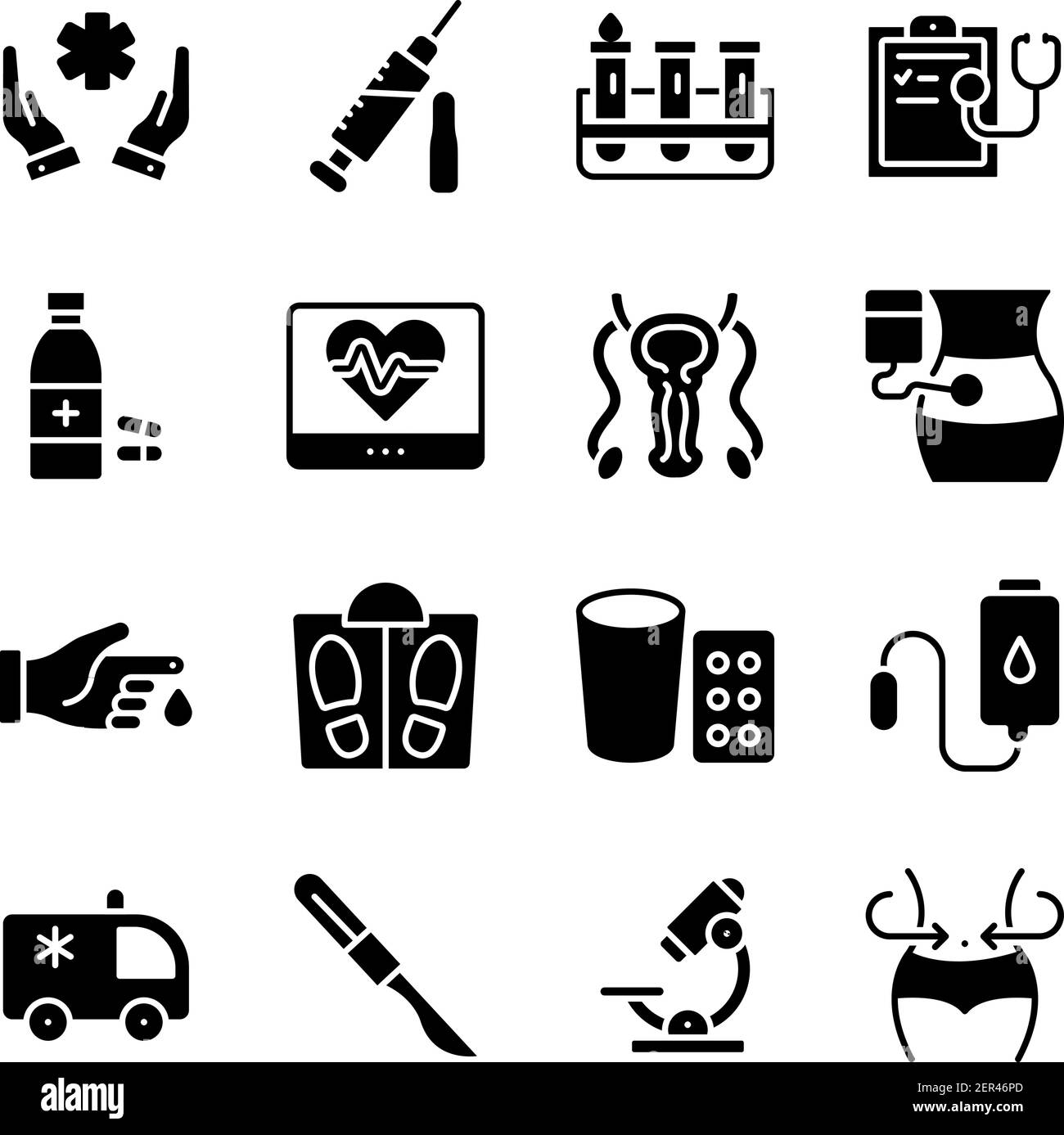Pack of Medical Solid Icons Stock Vector Image & Art - Alamy