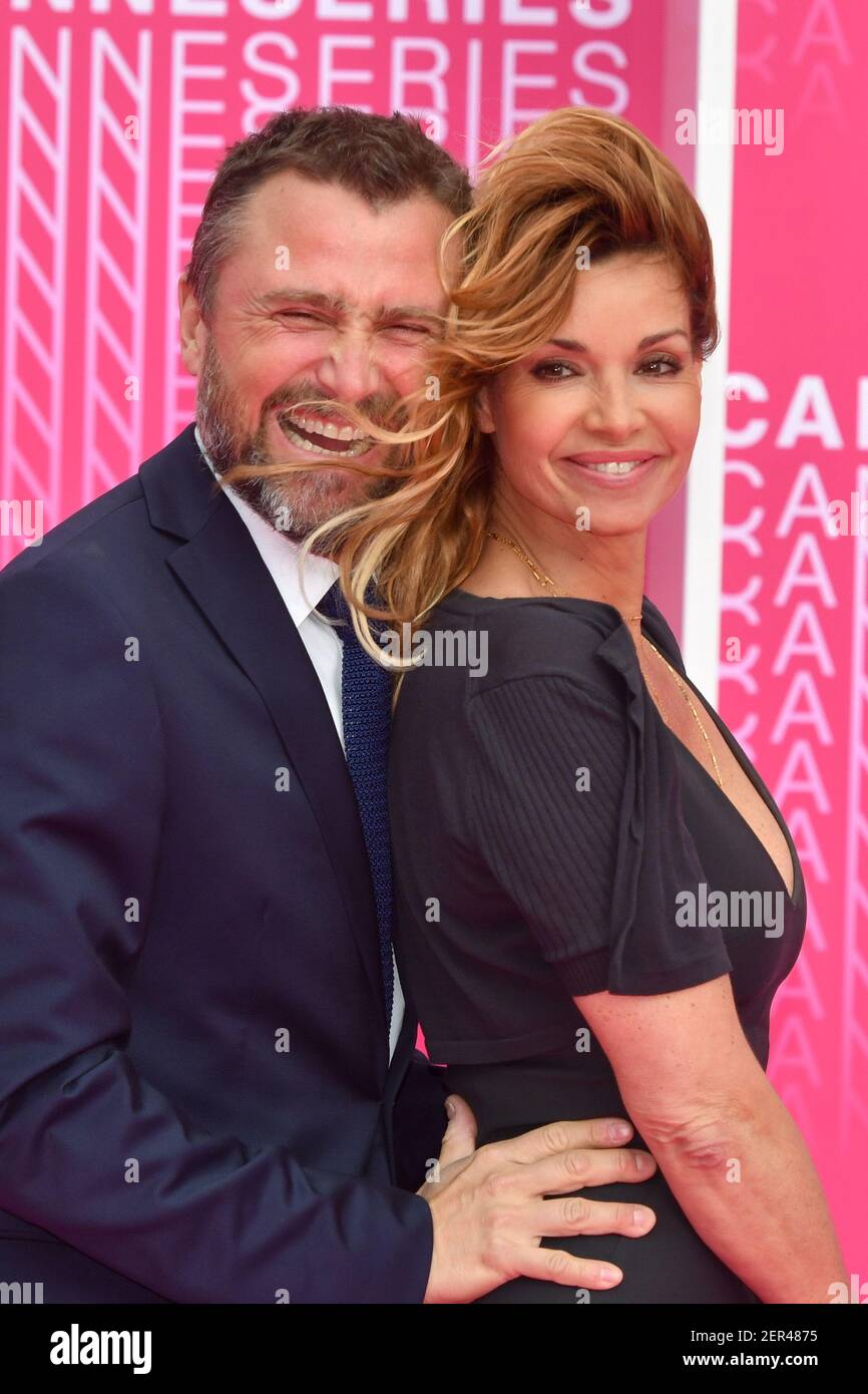 Alexandre Brasseur and Ingrid Chauvin attend 'Killing Eve' and 'When Heroes Fly' screening during the 1st Cannes International Series Festival at Palais des Festivals in Cannes, France on April 8, 2018 (Photo by Lionel Urman/Sipa USA) Stock Photo