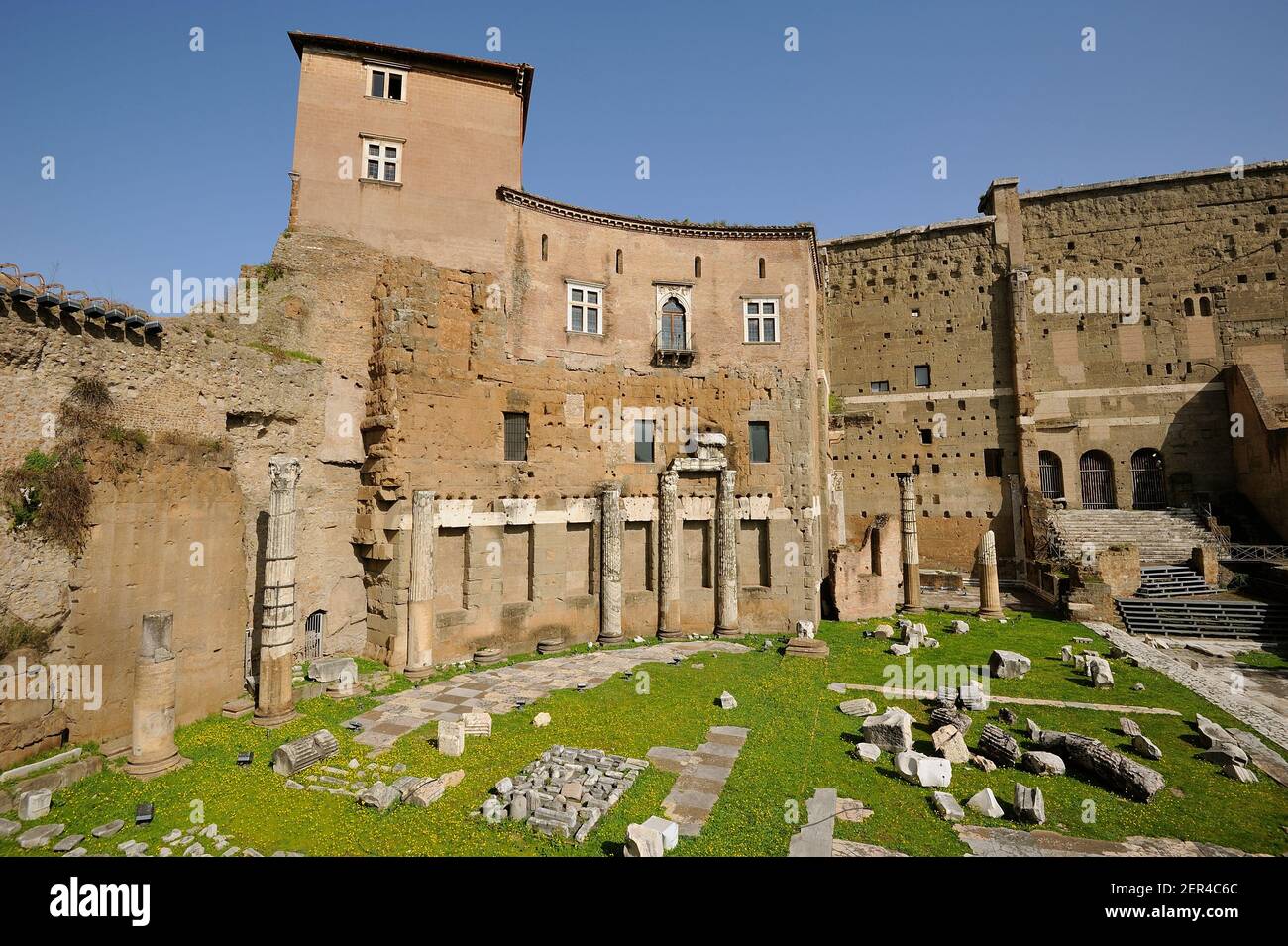 italy, rome, forum of augustus and medieval house (casa dei cavalieri di rodi) Stock Photo
