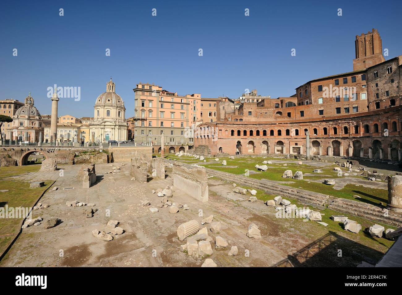 Italy, Rome, Trajan's Forum and market Stock Photo
